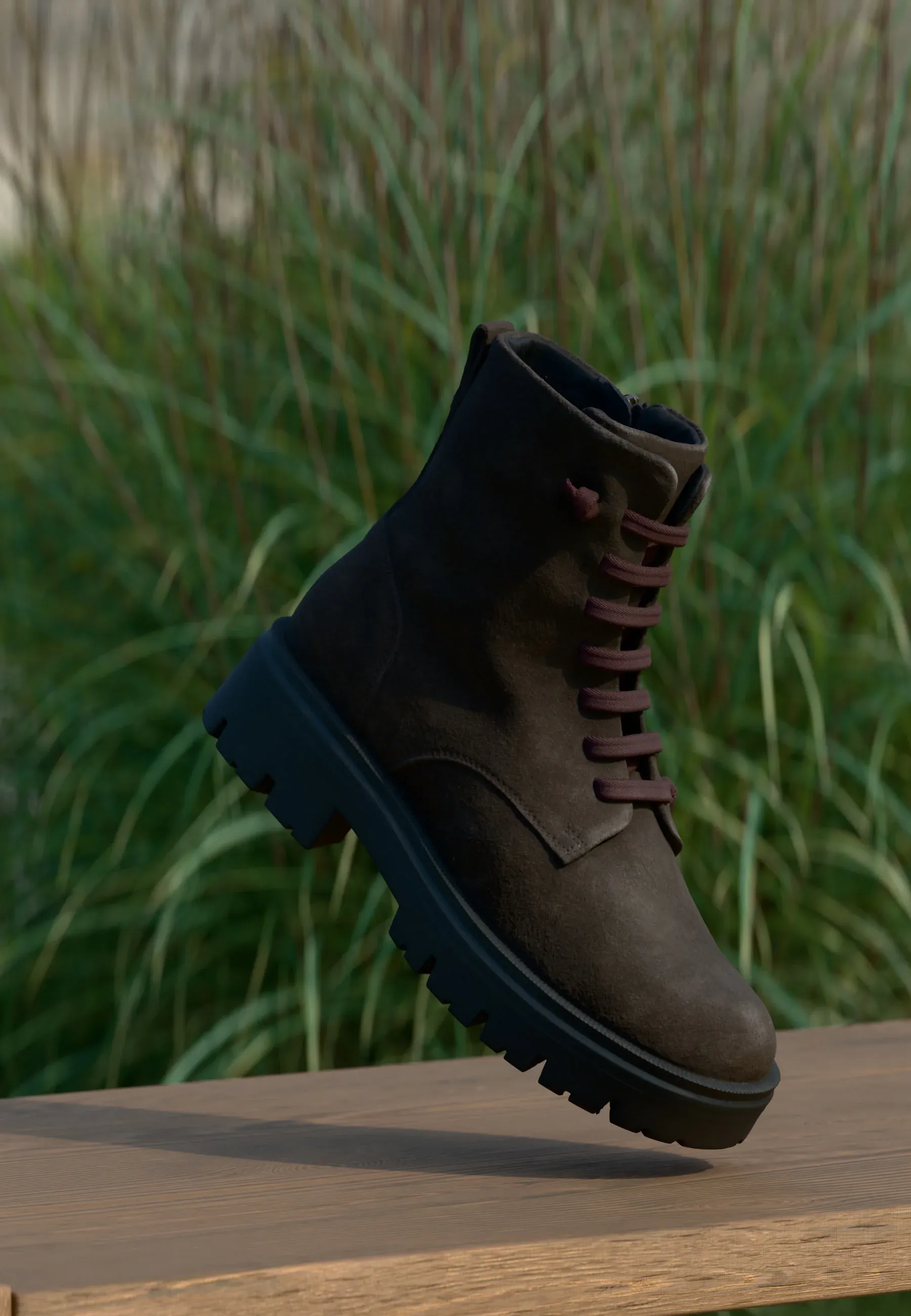 Geox Klargena Bottes à lacets Chocolat