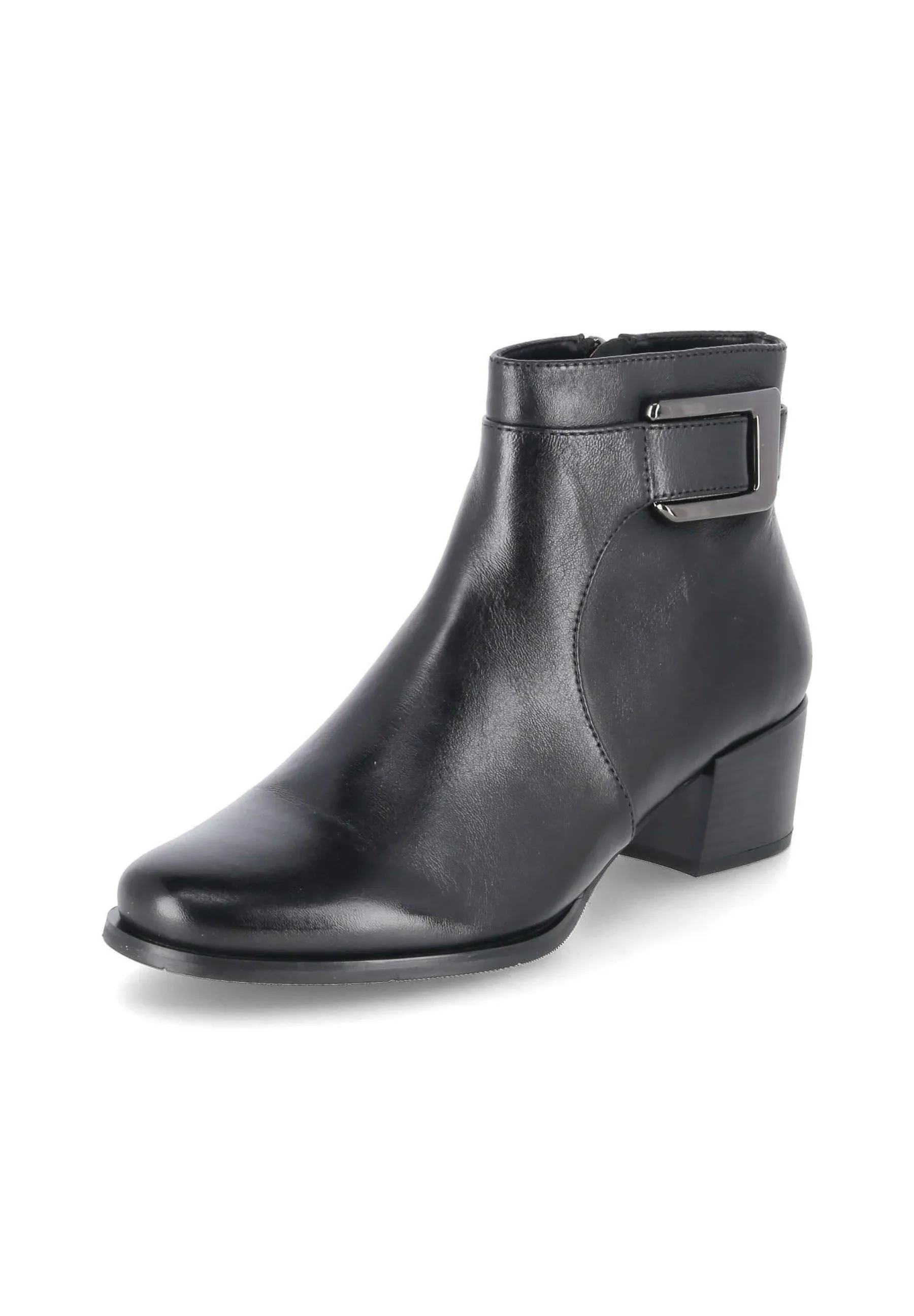 Kaerlek Kaerlek Jolene Bottes cheville femme Cuir lisse Tronchetti Noir