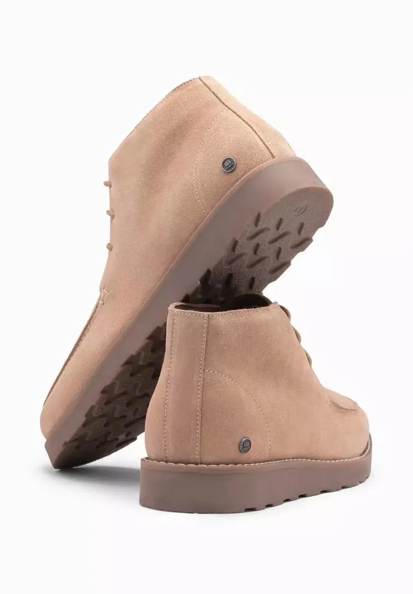 Bottines à lacets beige ombré