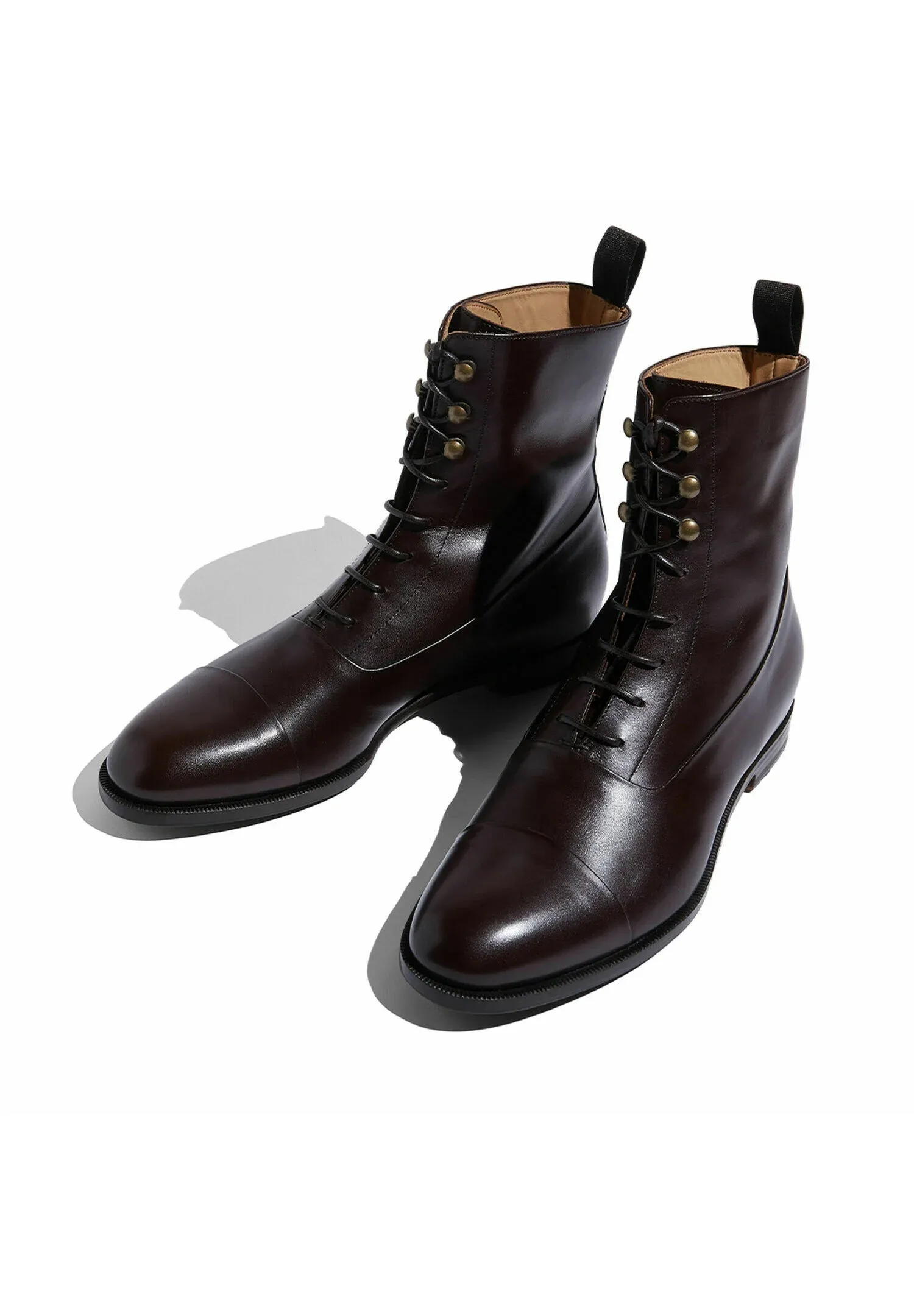 Scarosso Bottes à lacets Brown Calf