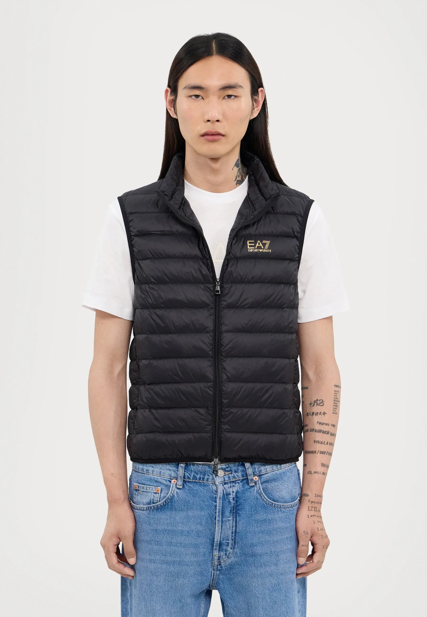 Gilet Piumino Smanicato Ea7 Emporio Armani Noir