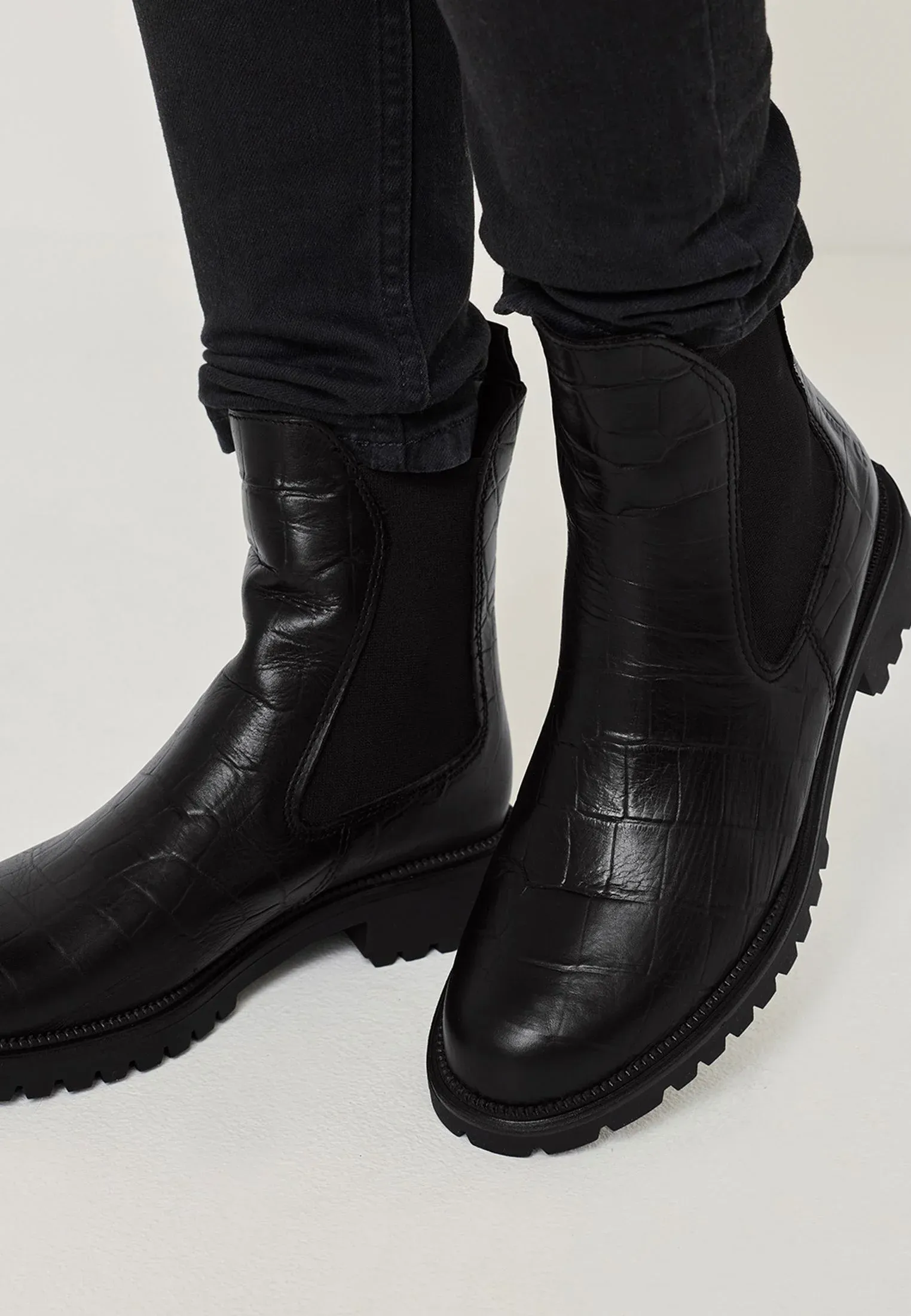 Tamaris Elegante Chelsea Tronchetti Noir Croco
