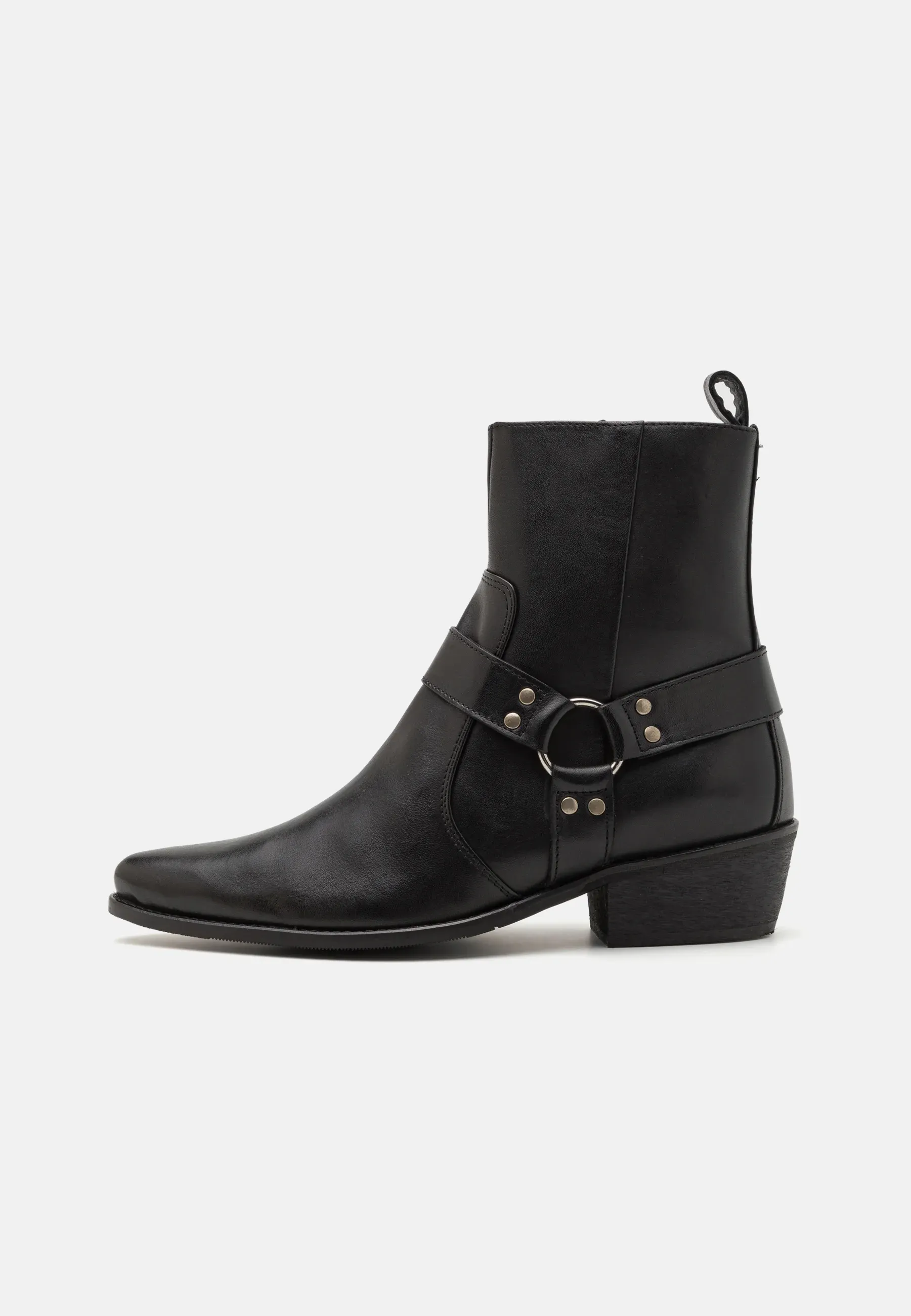 Zign Leather Unisex Stivaletti Texani Biker Noir