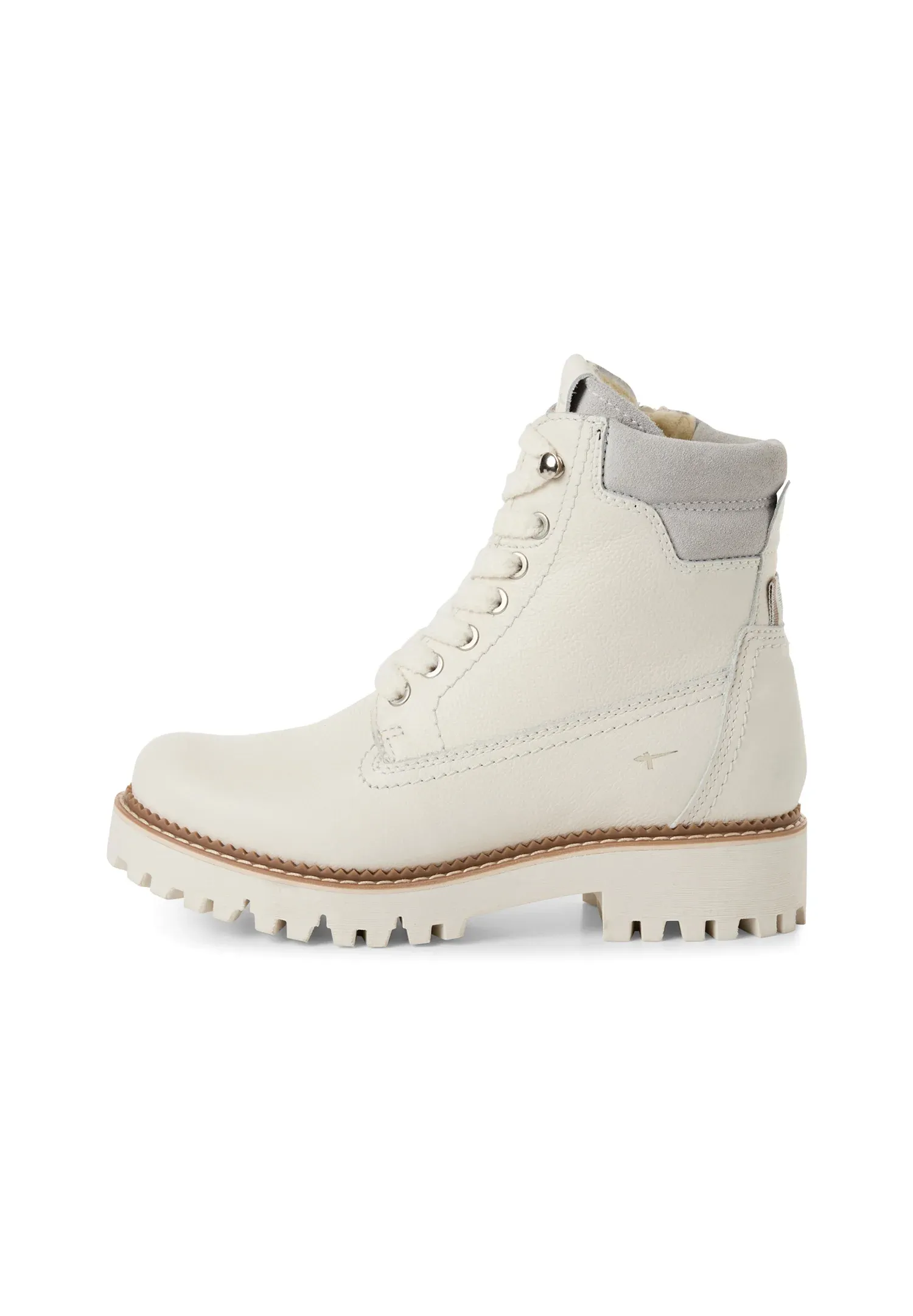Tamaris Bottines à lacets blanc cassé