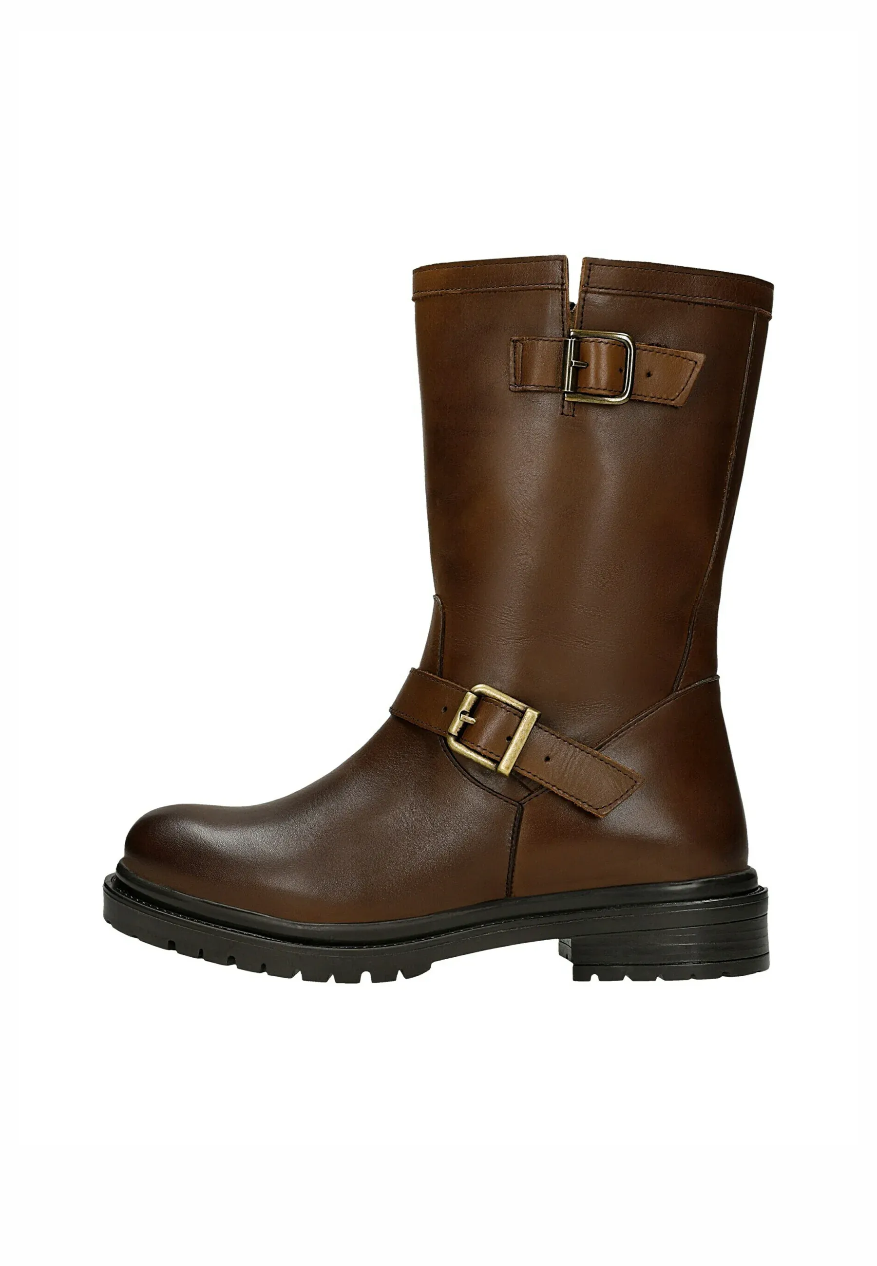 Wojas Bottes à talon platine marron