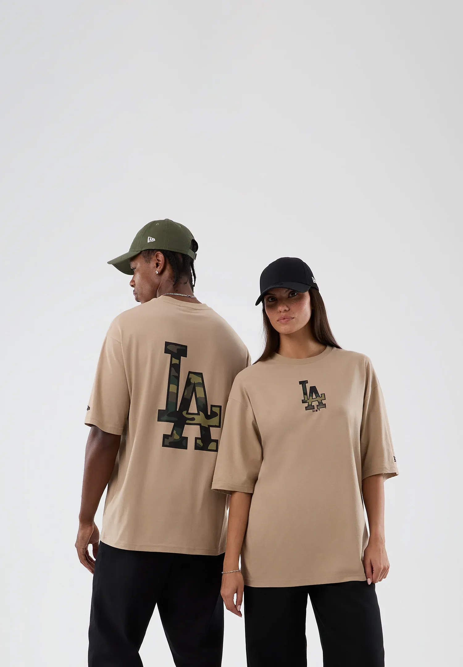 Tee-shirt New Era MLB Los Angeles Dodgers Unisexe à Imprimé Camel