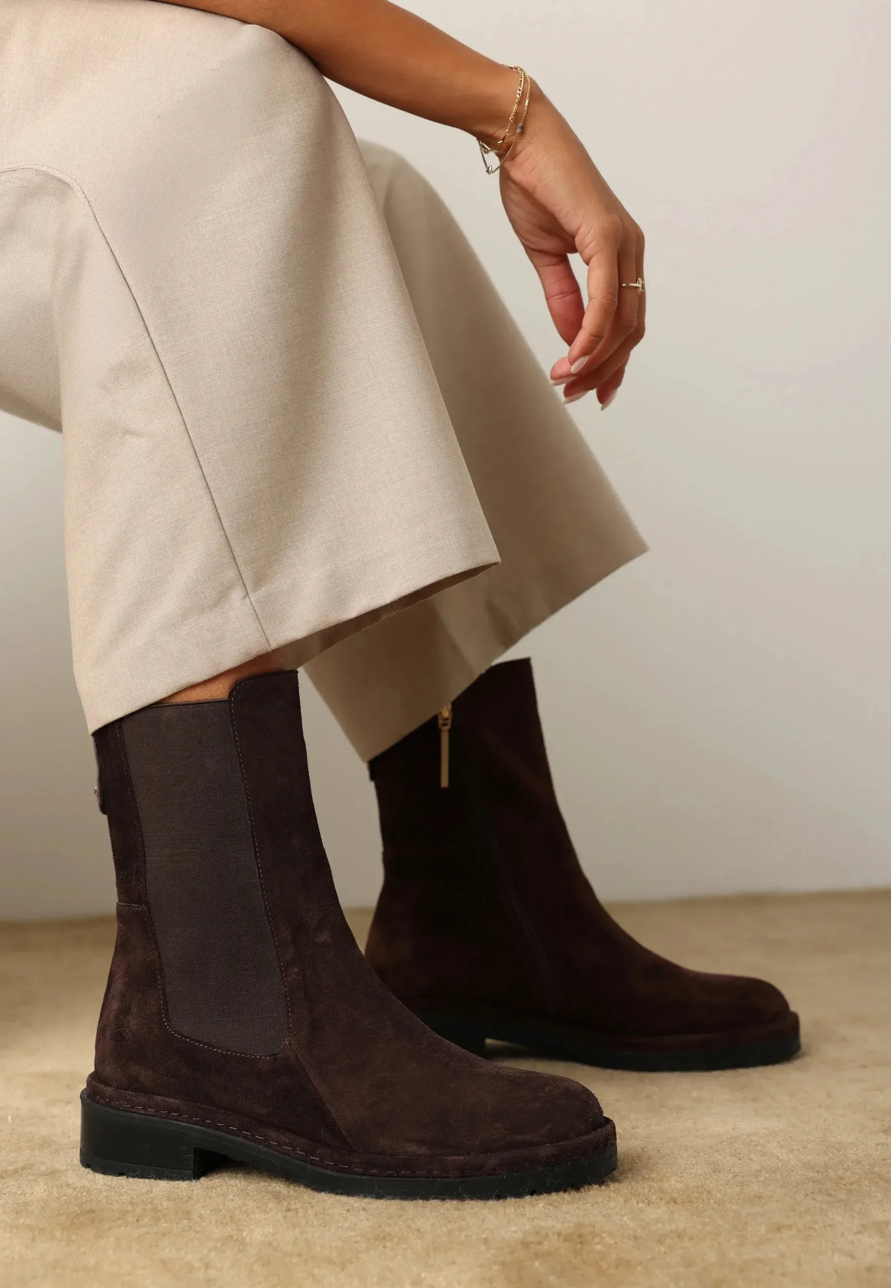 Fred De La Bretoniere Bottes à Plateau Brun Foncé