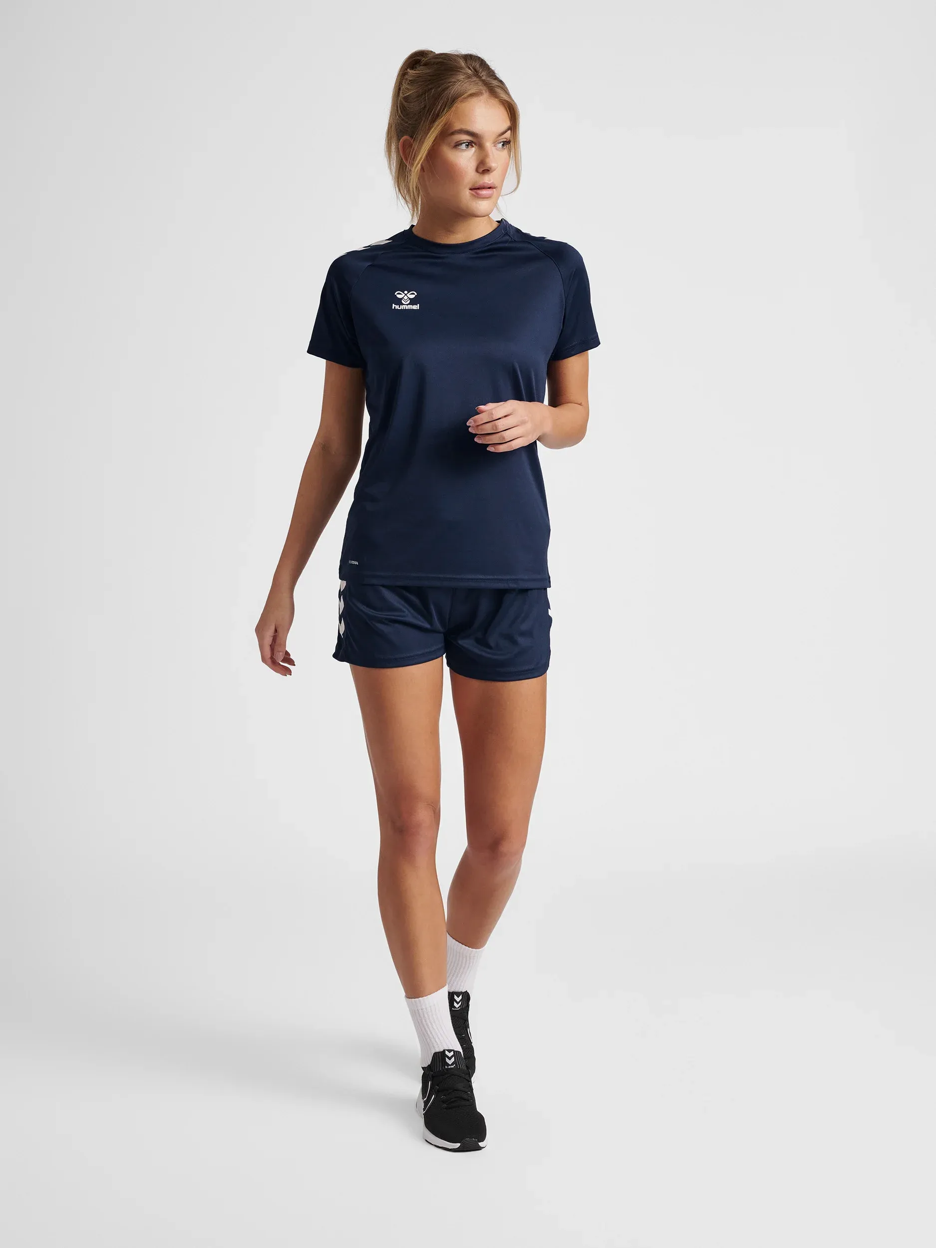 Hummel Xk Core Poly T Shirt Con Stampa Marine