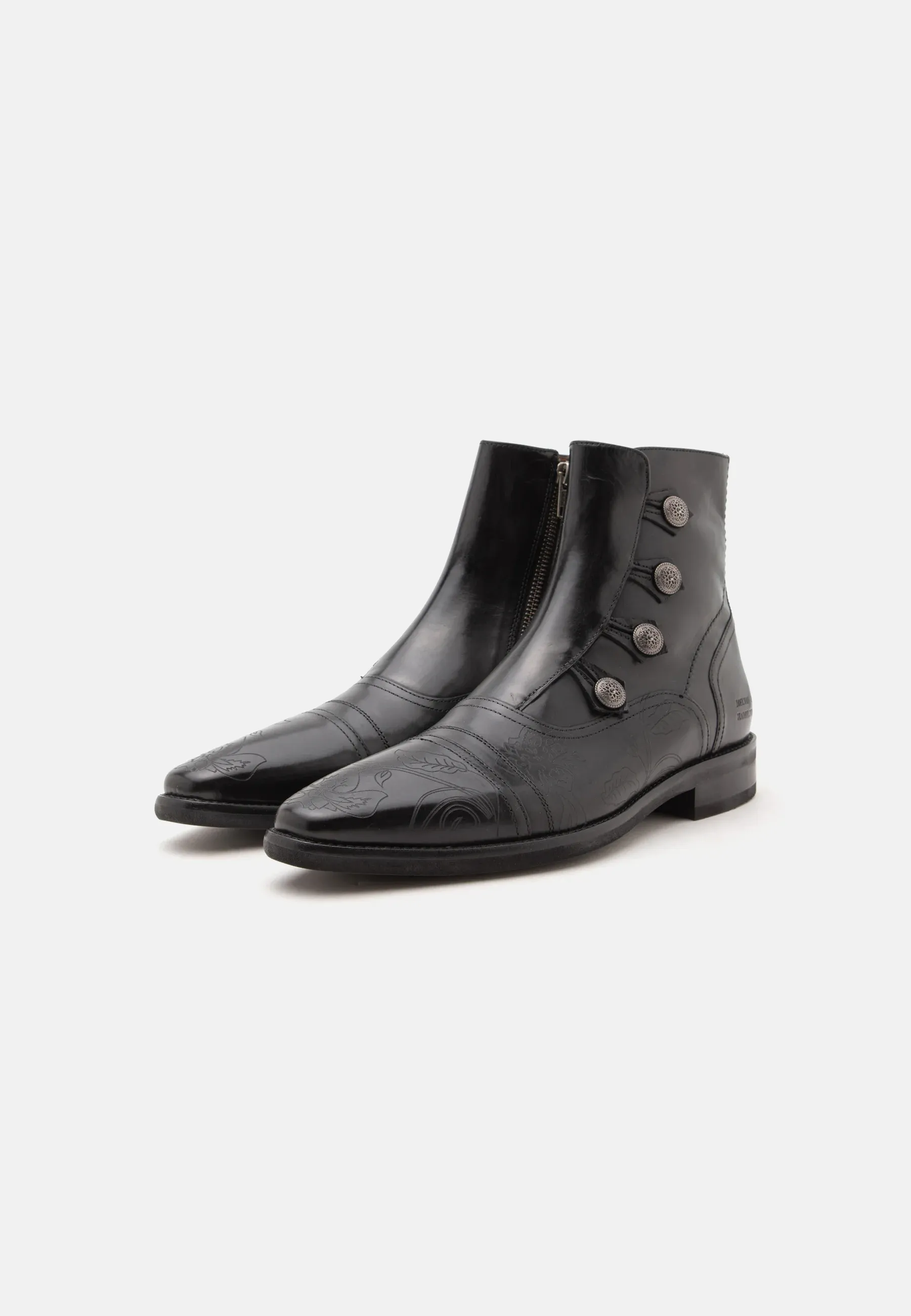 Melvin And Hamilton Elvis 105 Bottes texanes moto noires