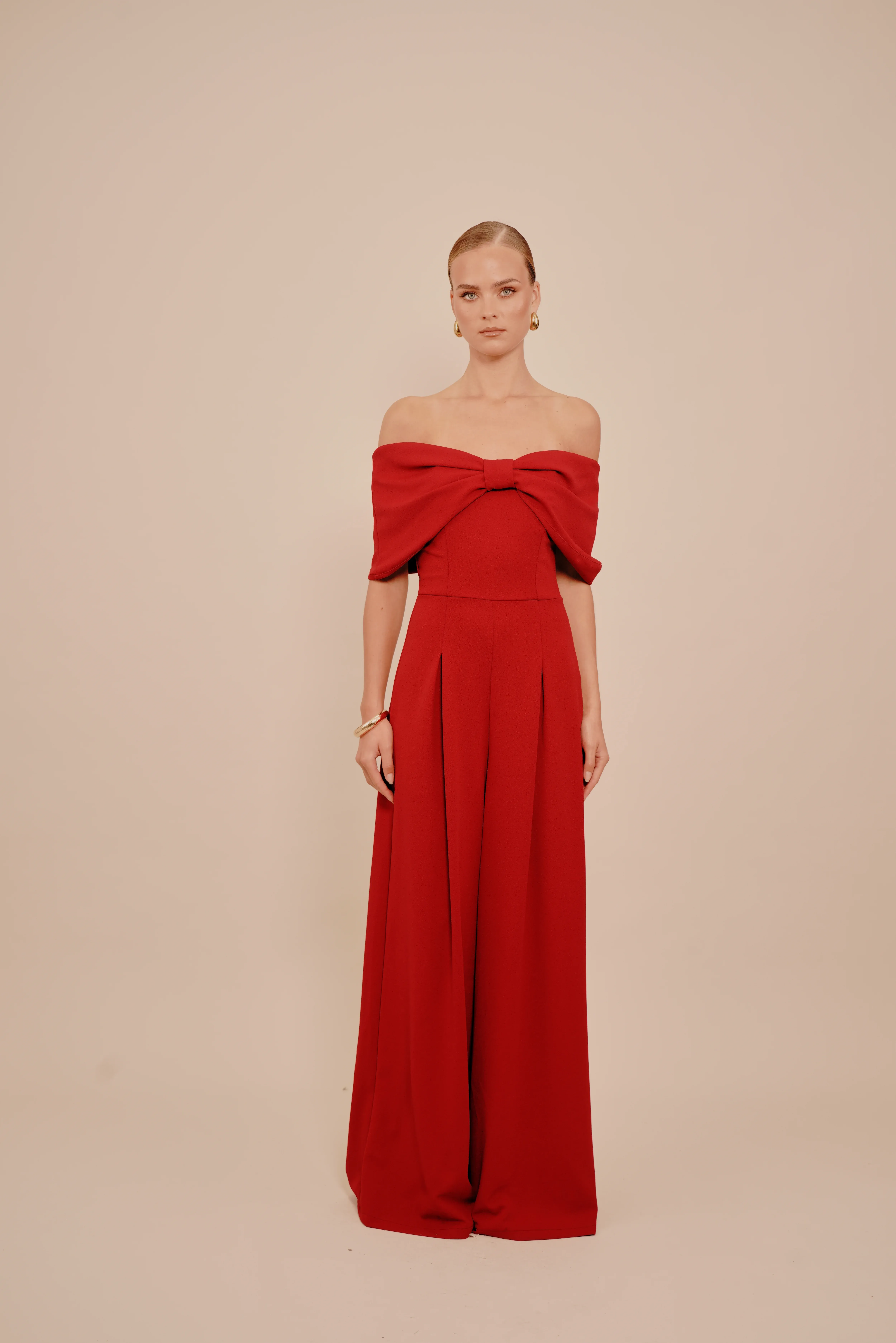 Wal G Mona Tuta Jumpsuit Rouge Cerise