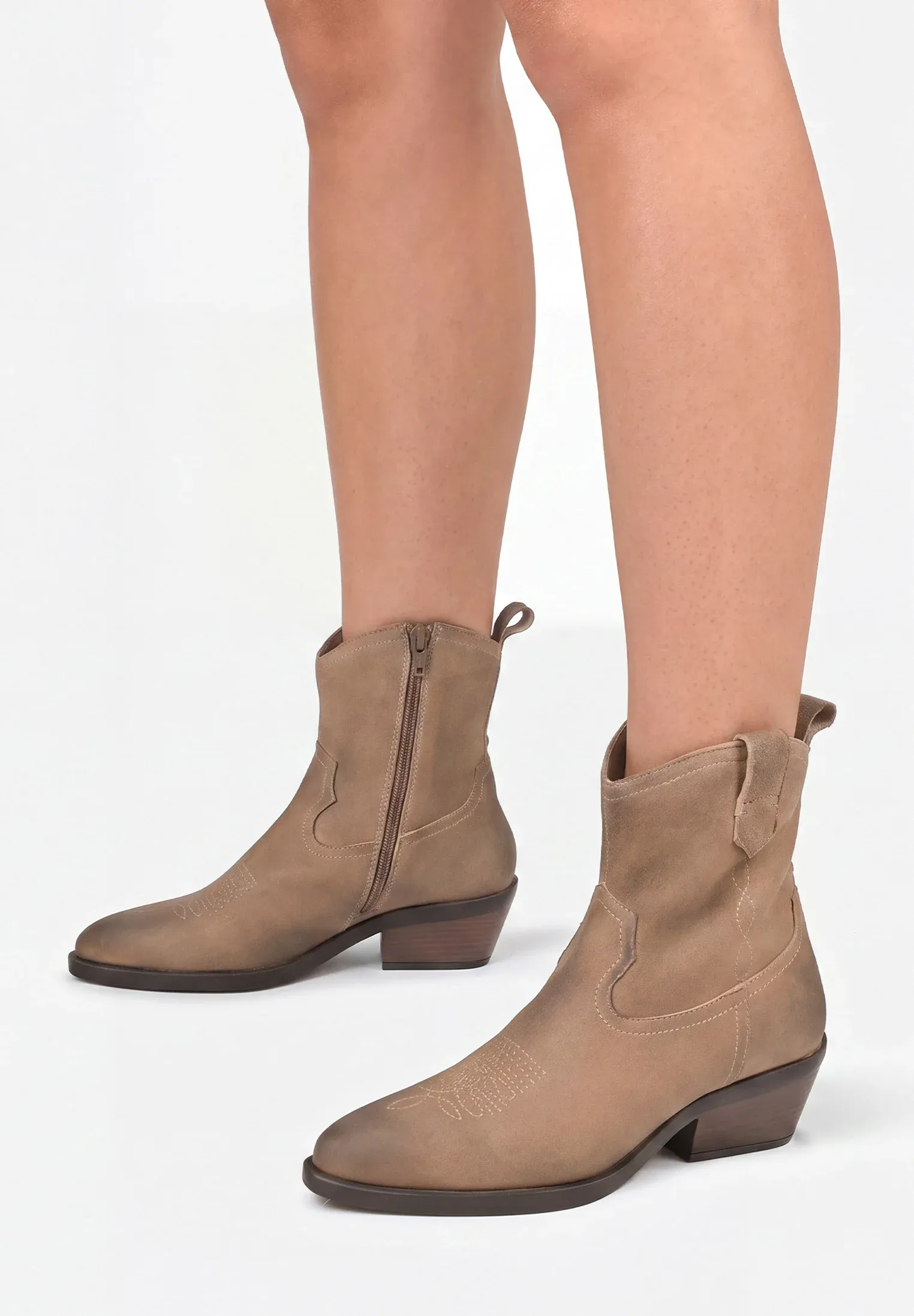Crickit Stivaletti Texani Biker Beige