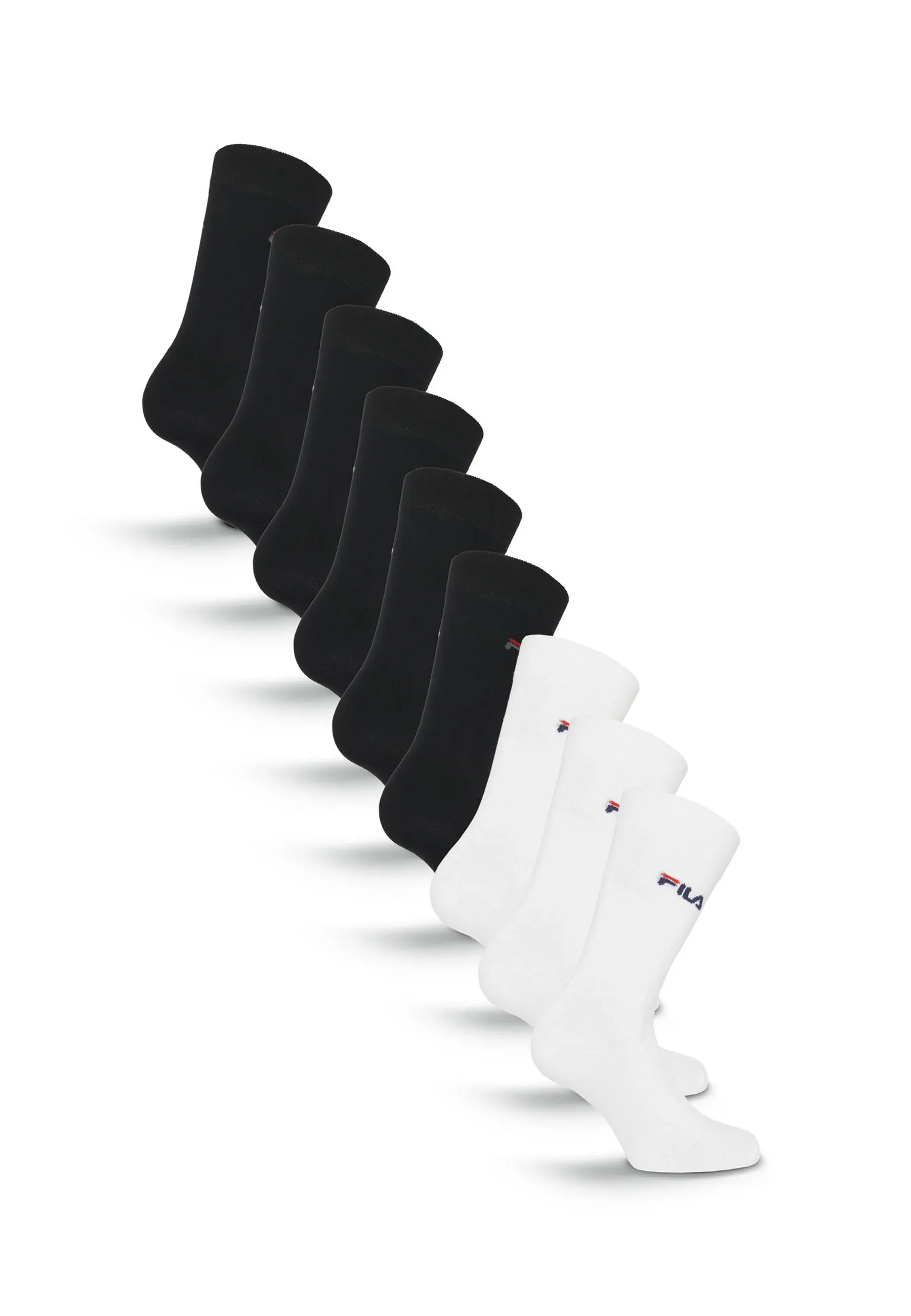 Chaussettes Fila Fila Normales 9 Pièces Unisexe Calze Anthracite Noir