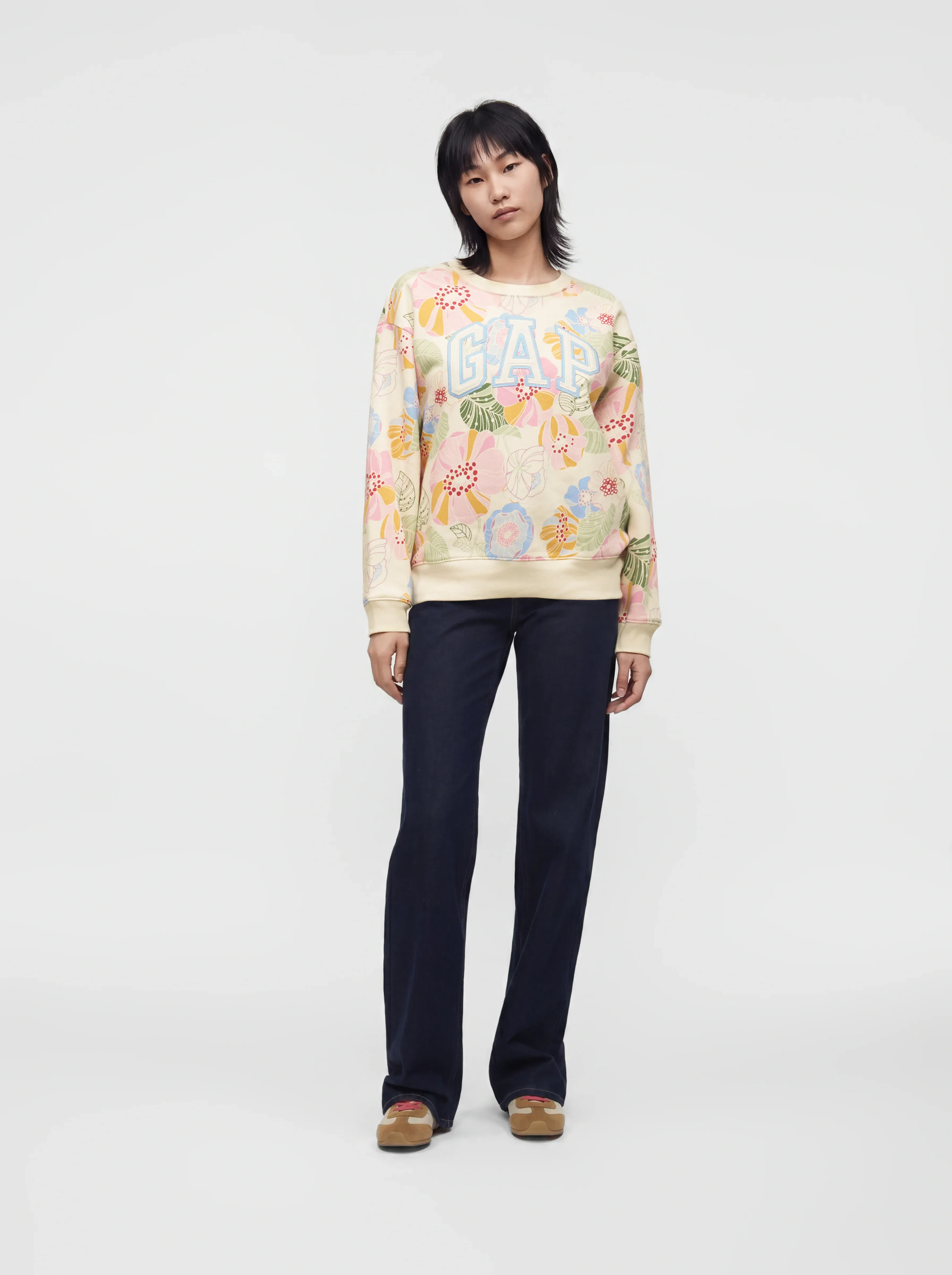 Gap New Heritage Crew Felpa Bleu