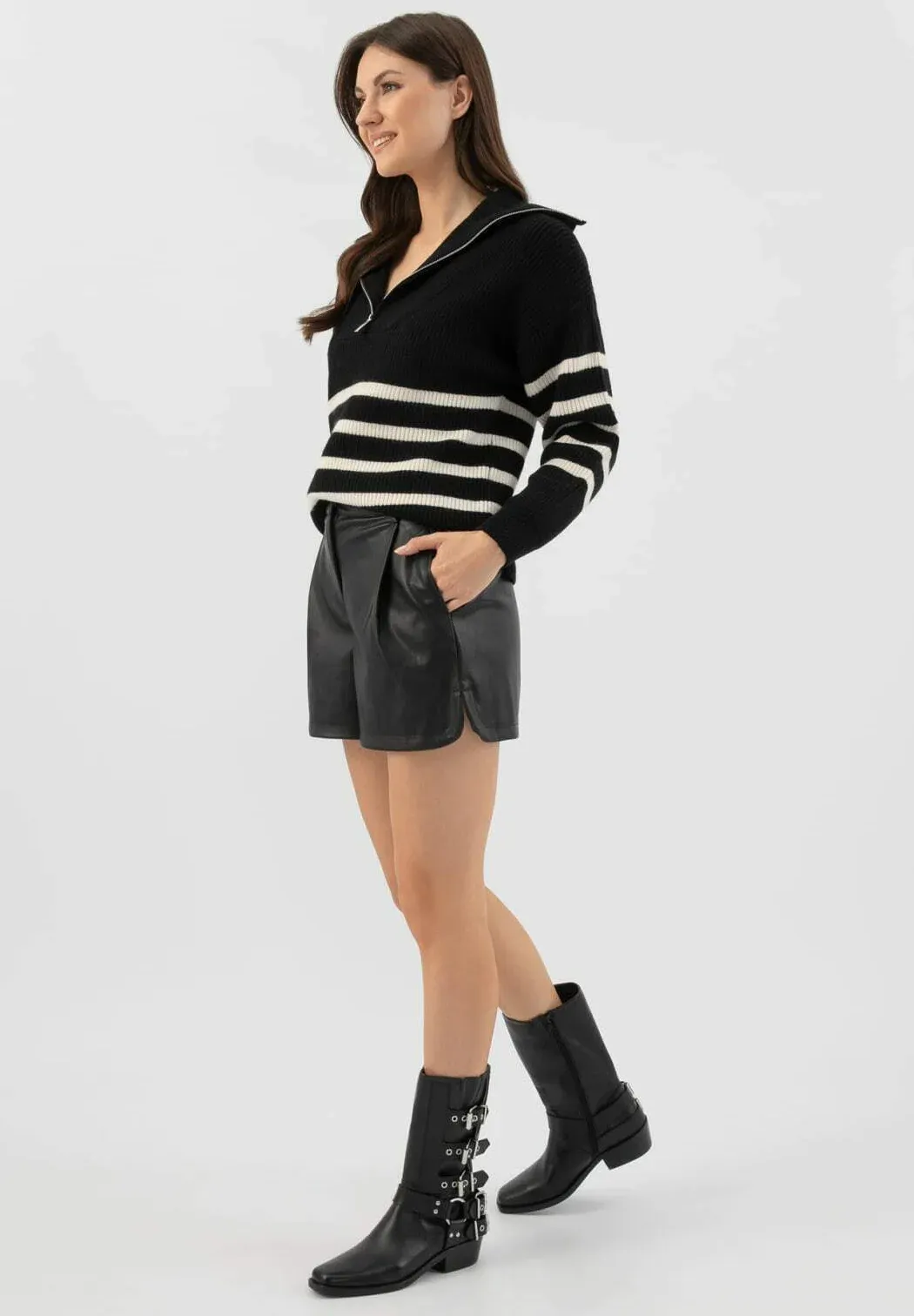 Wojas Bottes texanes biker noires