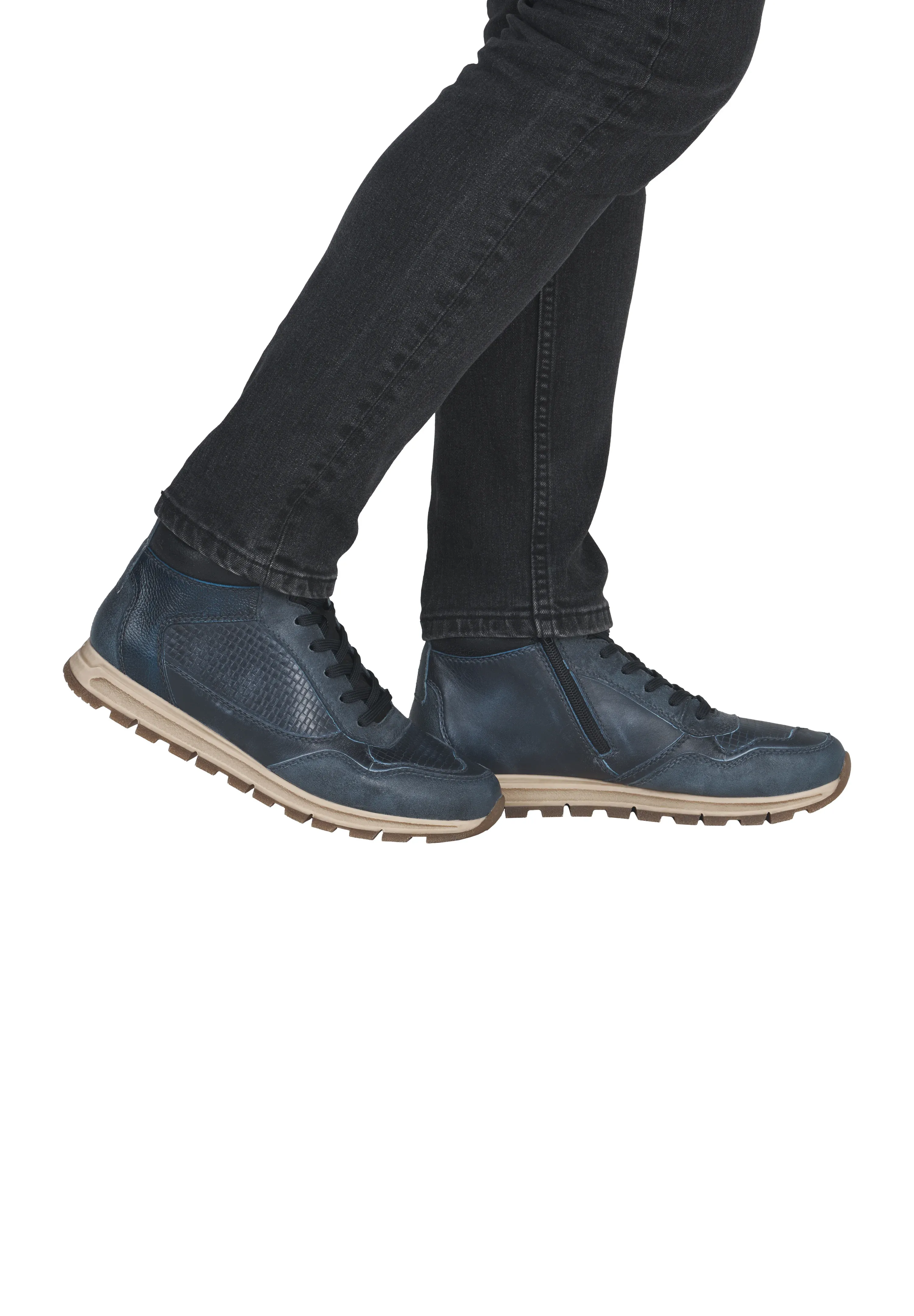Rieker Bottes à lacets Bleu
