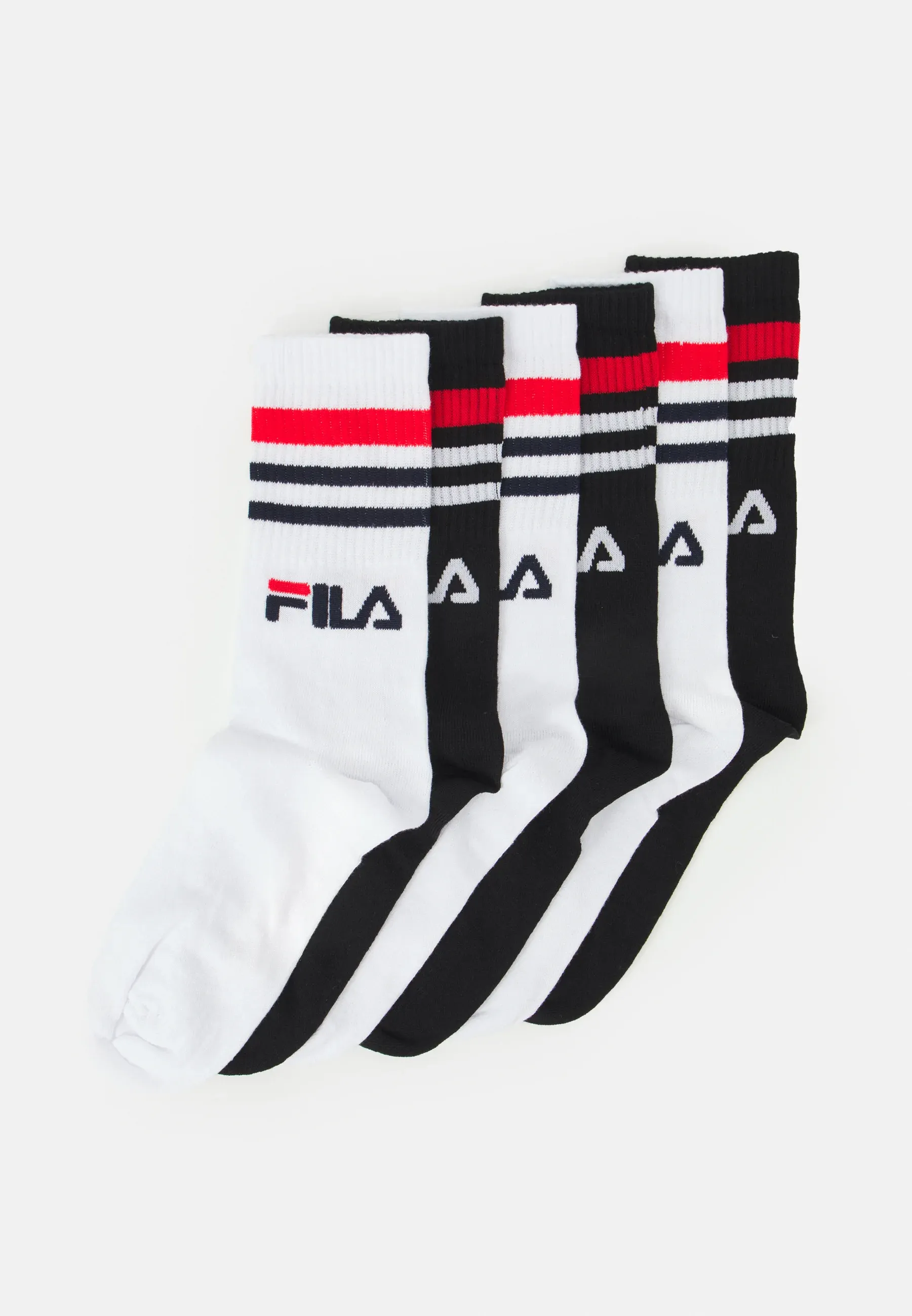 Fila Lifestyle Plain Unisexe 6 Pièces Chaussettes Blancnoir