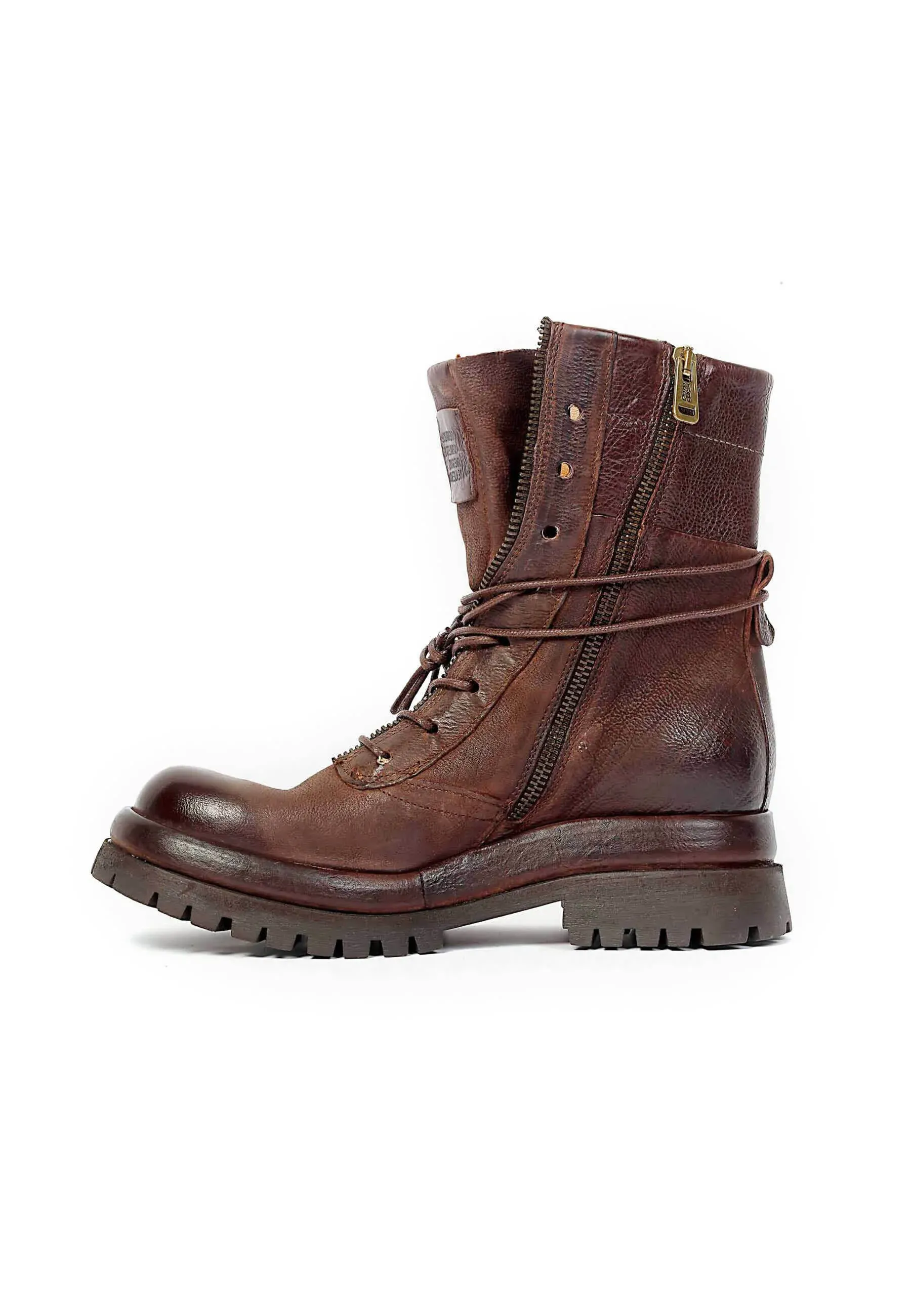 As98 Delphi Bottes à lacets Brun foncé