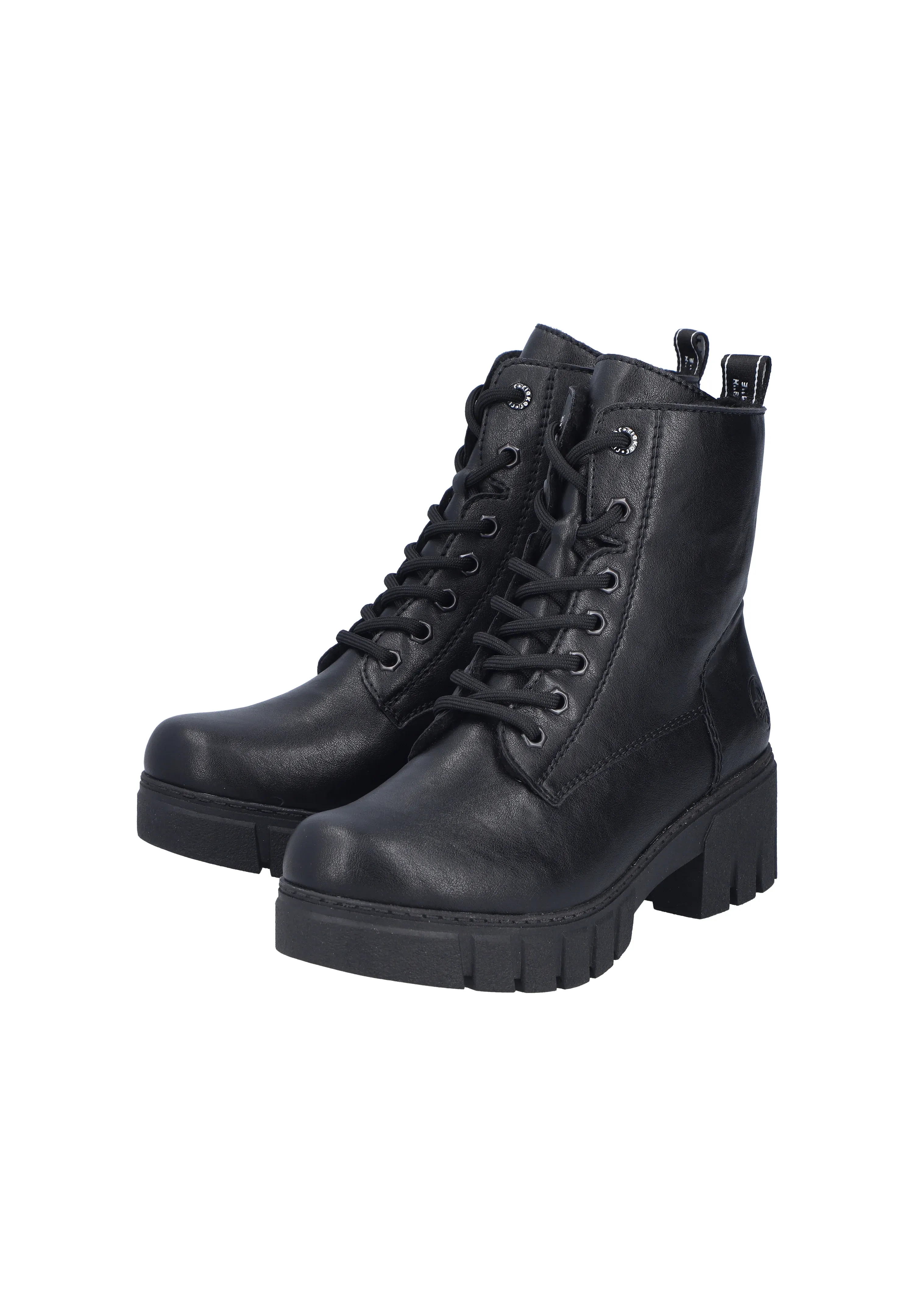 Rieker Bottes à lacets noires