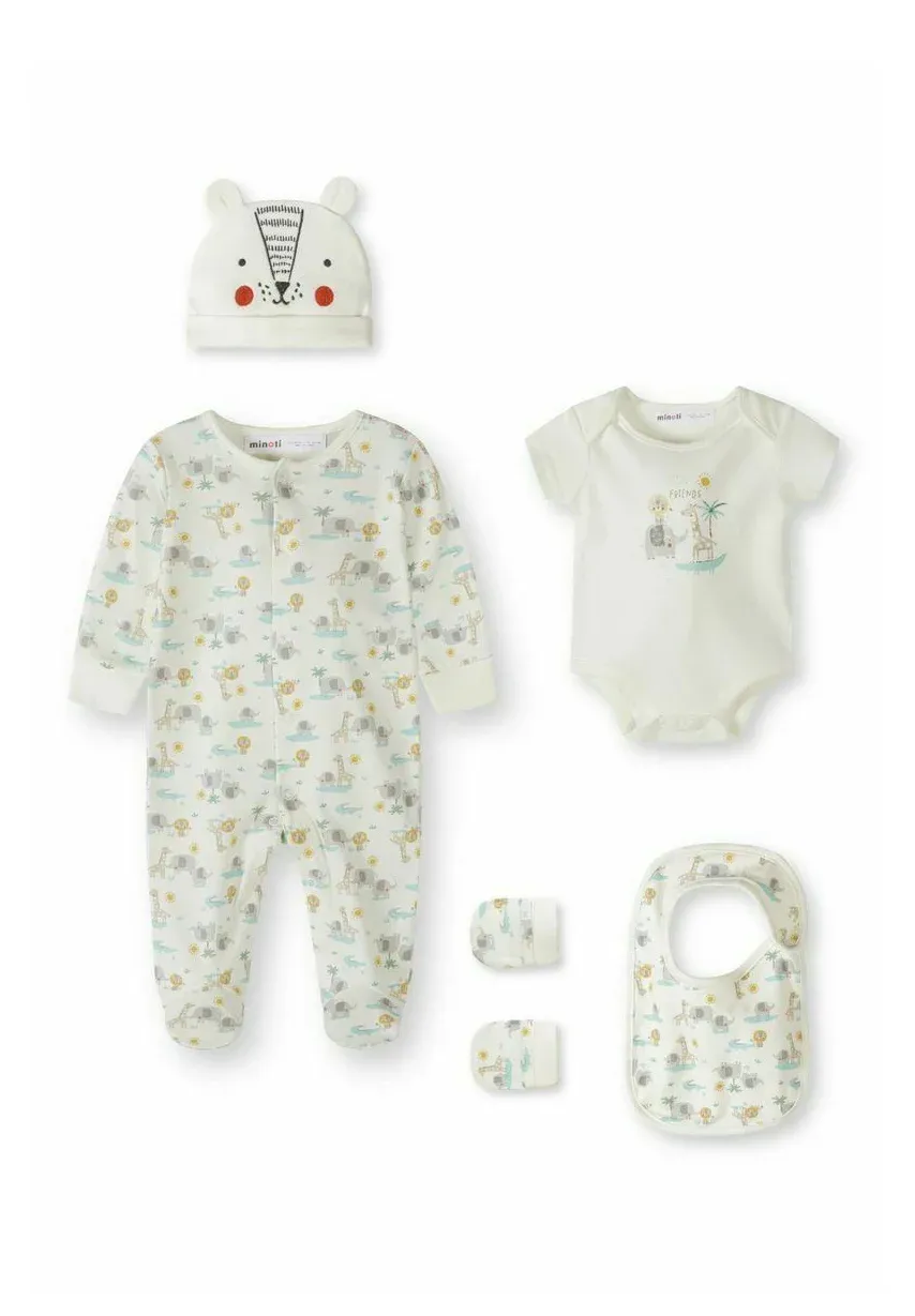 Lot cadeau Minoti 5 piÃ¨ces Essencials - Gilet crÃ¨me