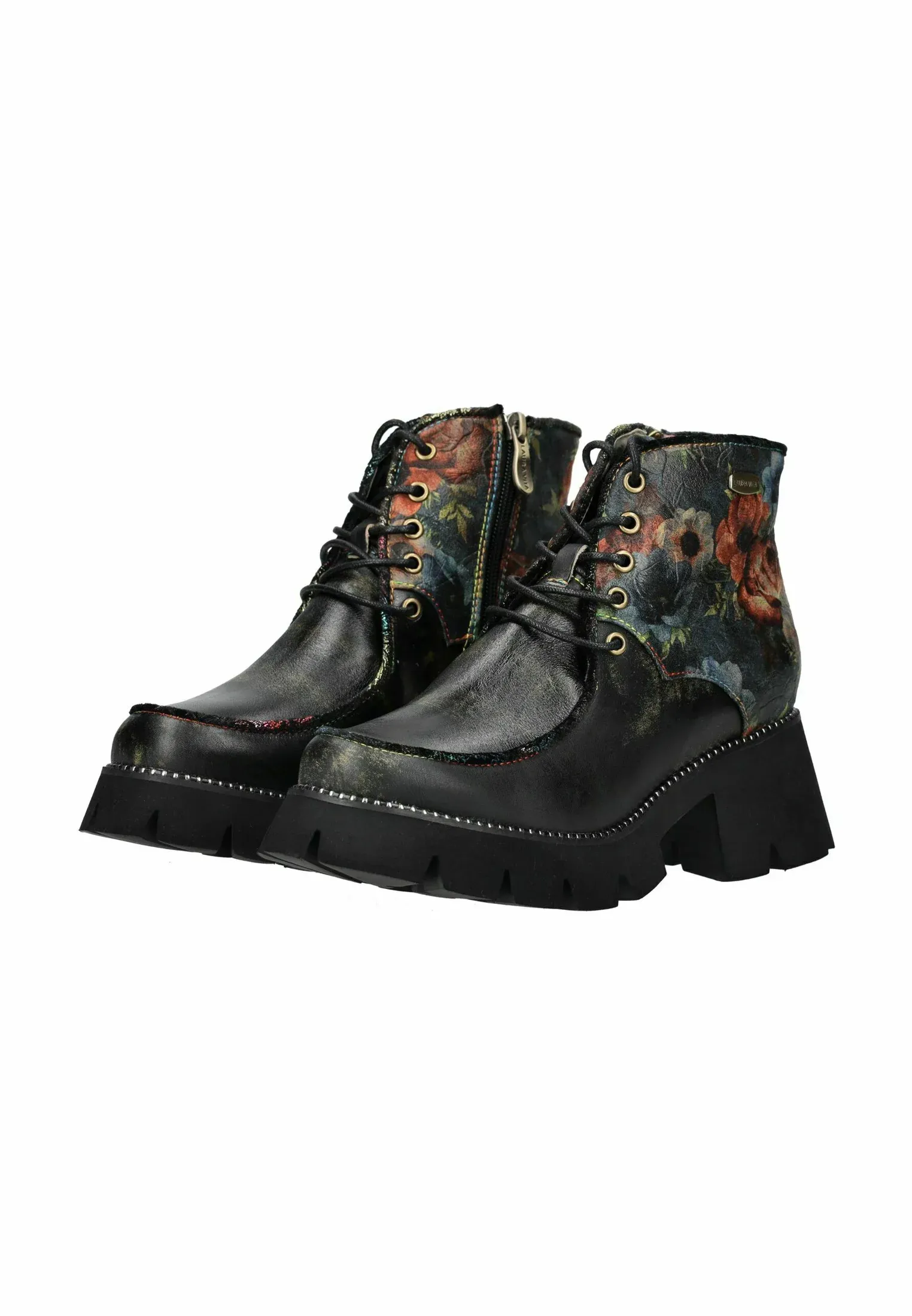 Laura Vita Bottes à lacets noires