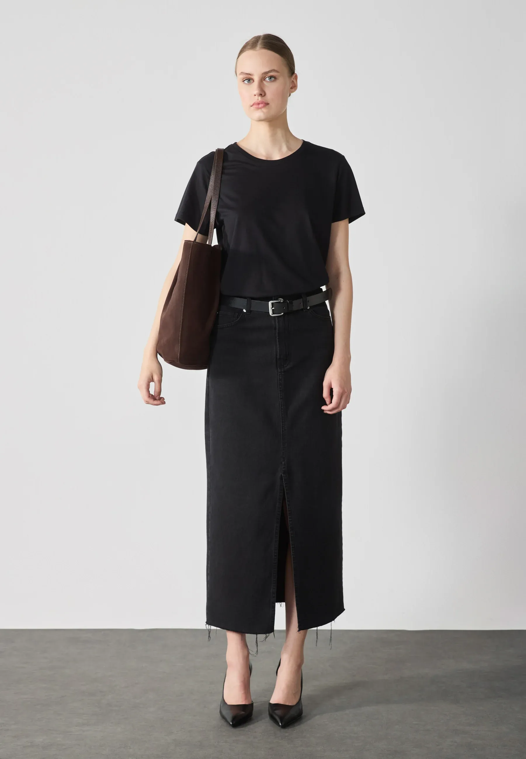 Sac à main en cuir Zign brun chocolat
