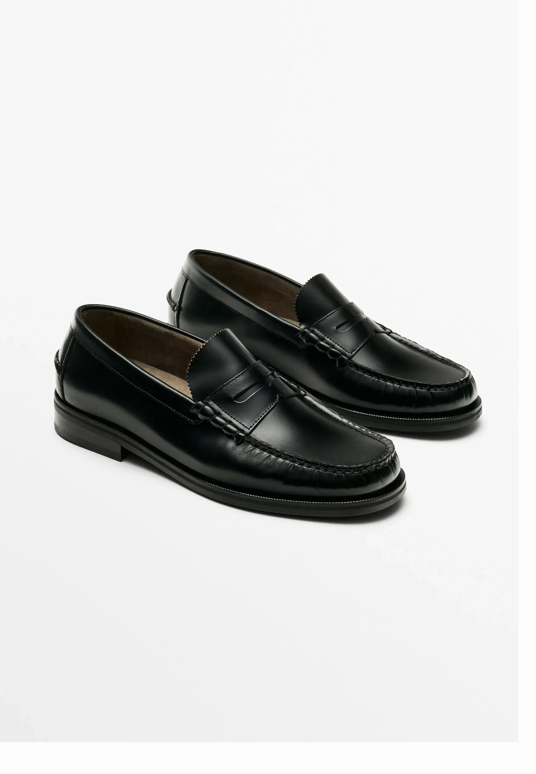 Massimo Dutti Chaussures sans lacets Noir