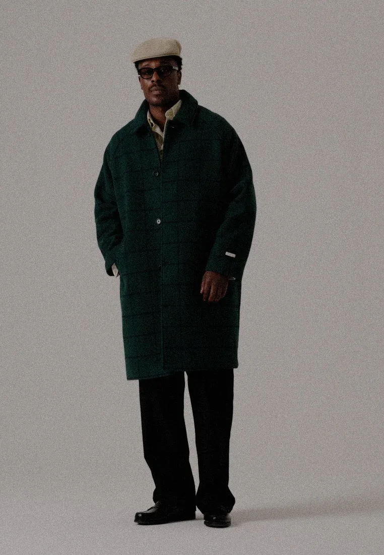 Blkvis Script Coat Unisexe Manteau Classique Vert Chasseur