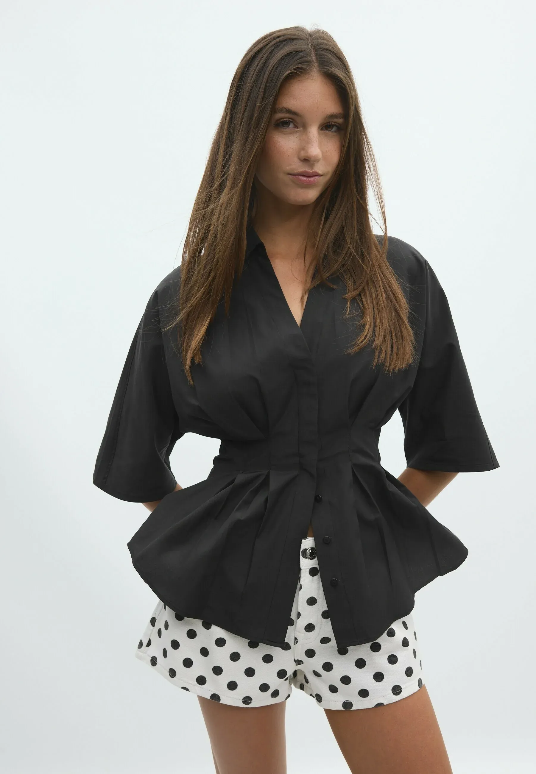 Stradivarius Chemise Noire
