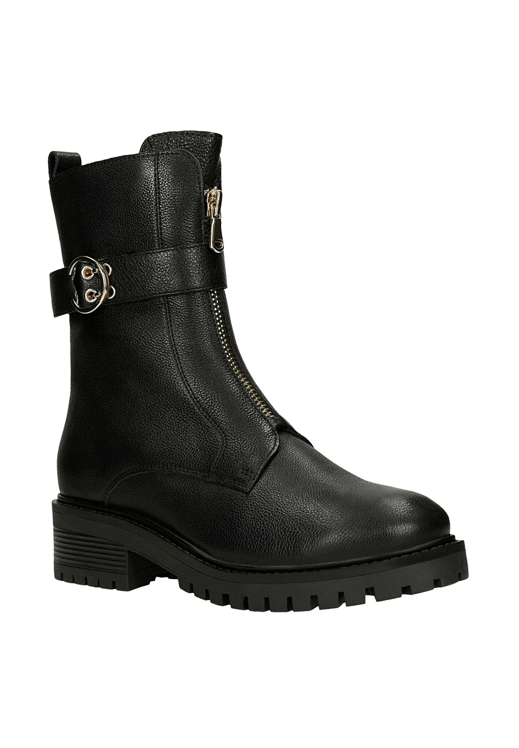 Wojas Bottes à talon platine noires