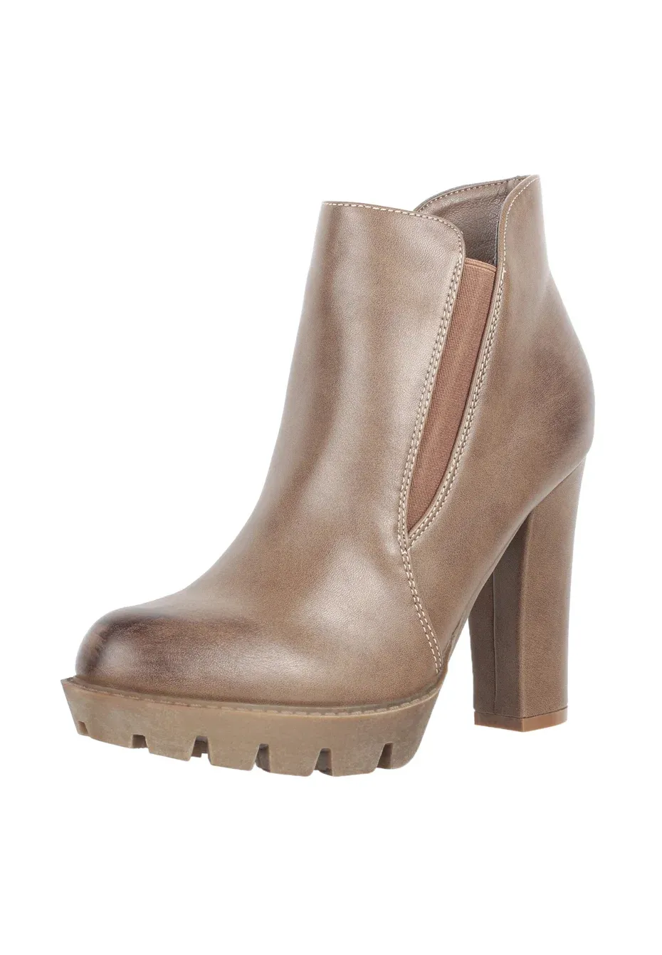 Elara Bottes à talon plateforme nature
