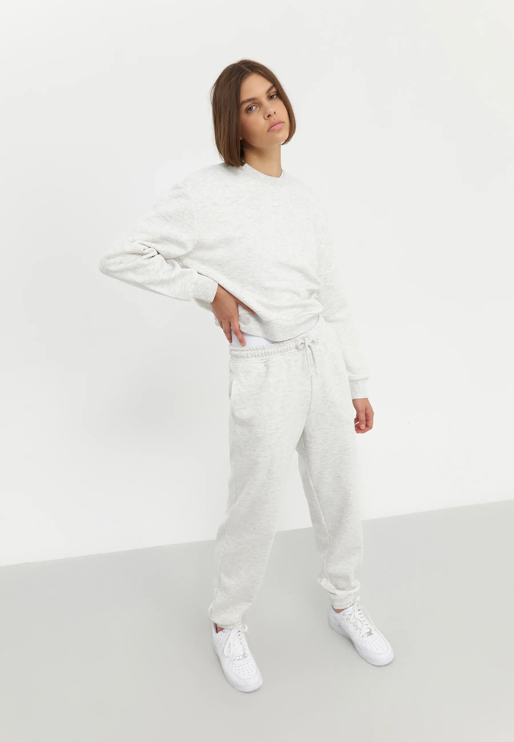 Evenandodd Basic Set Tuta Mottled Light Grey