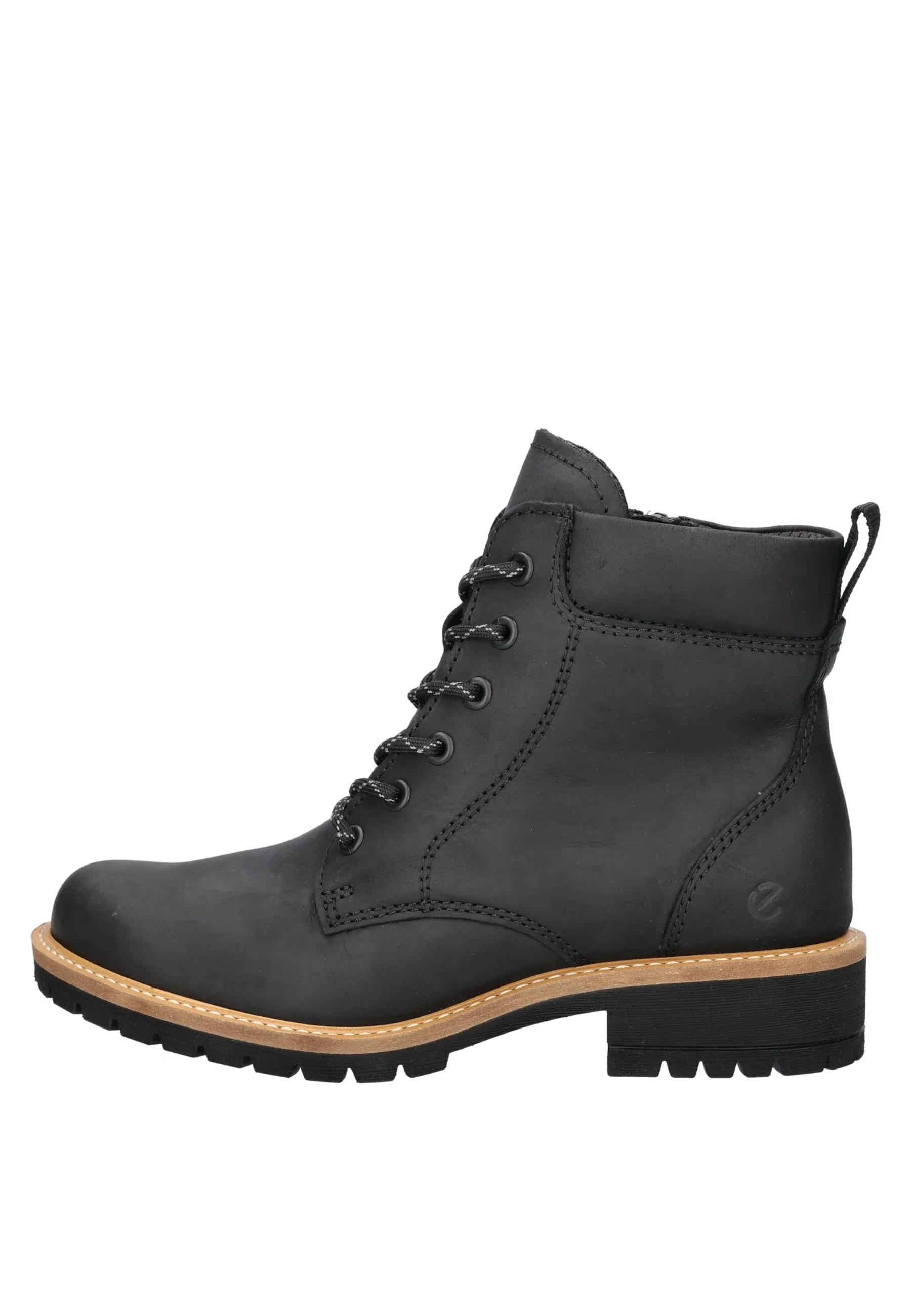 Ecco Bottes à lacets Noir