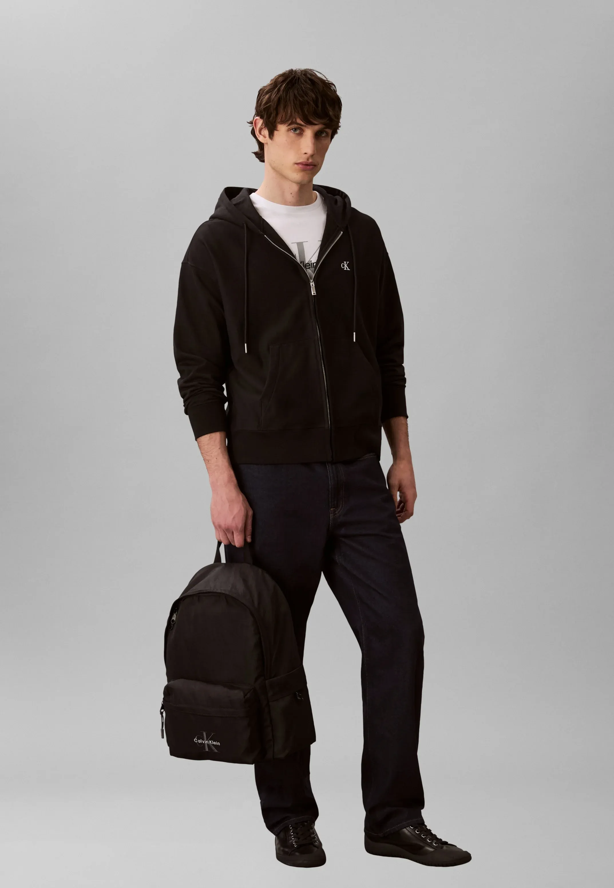 Sac à dos unisexe Calvin Klein Bold Logo Noir