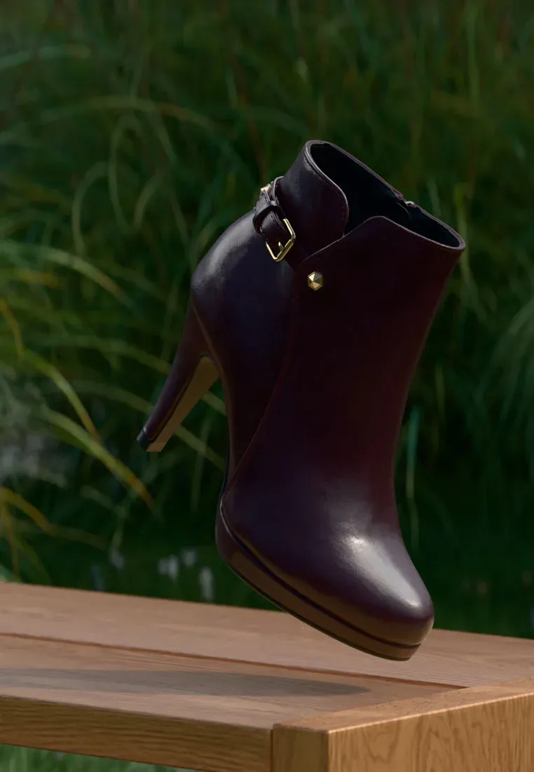 Anna Field Stivaletti Con La Zeppa Bordeaux