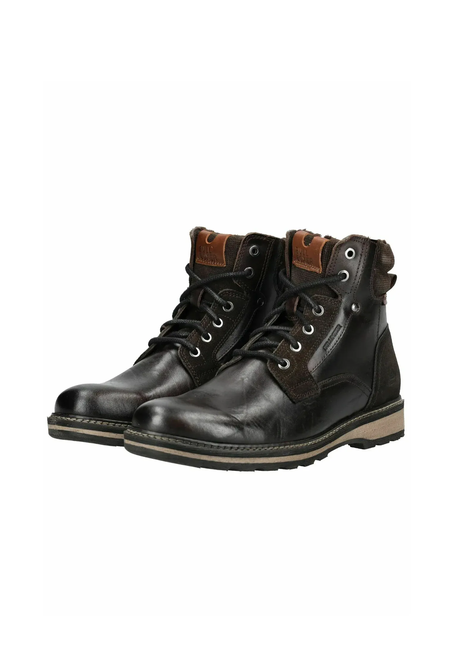 Bullboxer Bottes à motifs brun foncé cognac