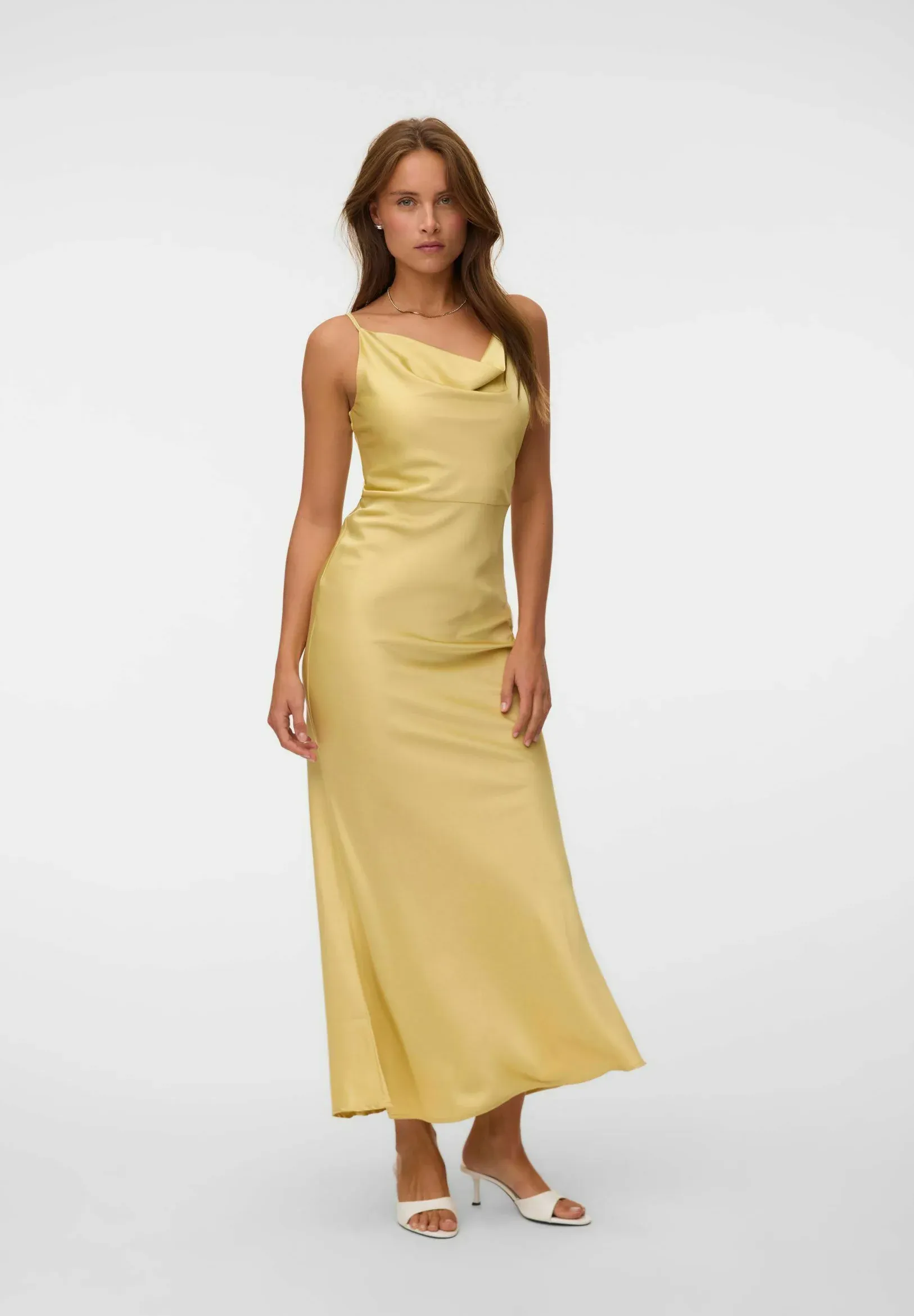 Robe Vero Moda Vmasta Robe Longue Robe Longue Jaune Banane Pâle
