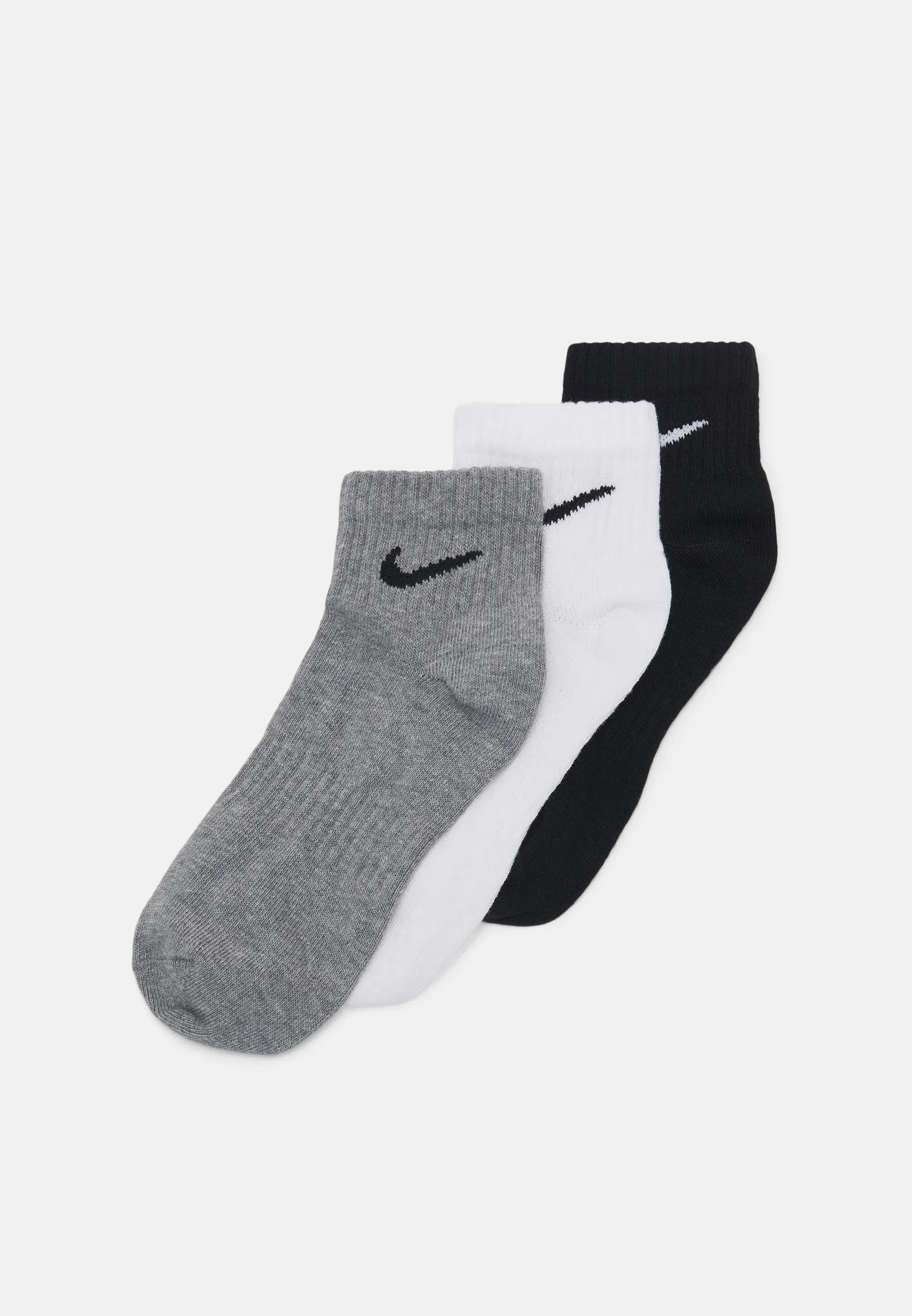 Nike Performance Everyday Ankle 3 Pièces Unisexe Chaussettes Sportives Blanc Carbone Gris