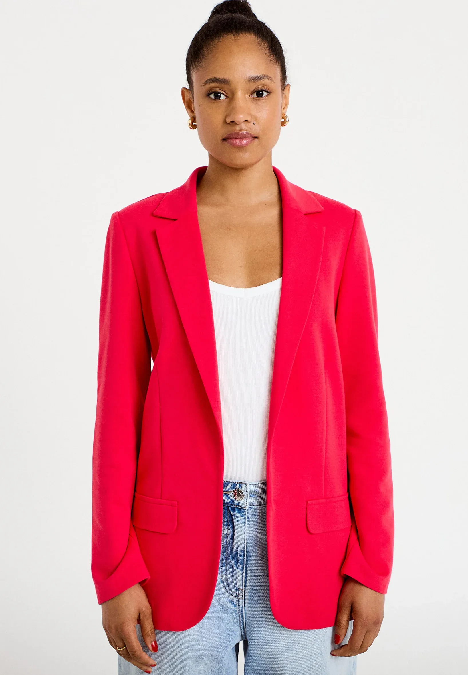 Cache Cache Cache Cache Cache Cache Blazer tailleur Cappotto court Rouge