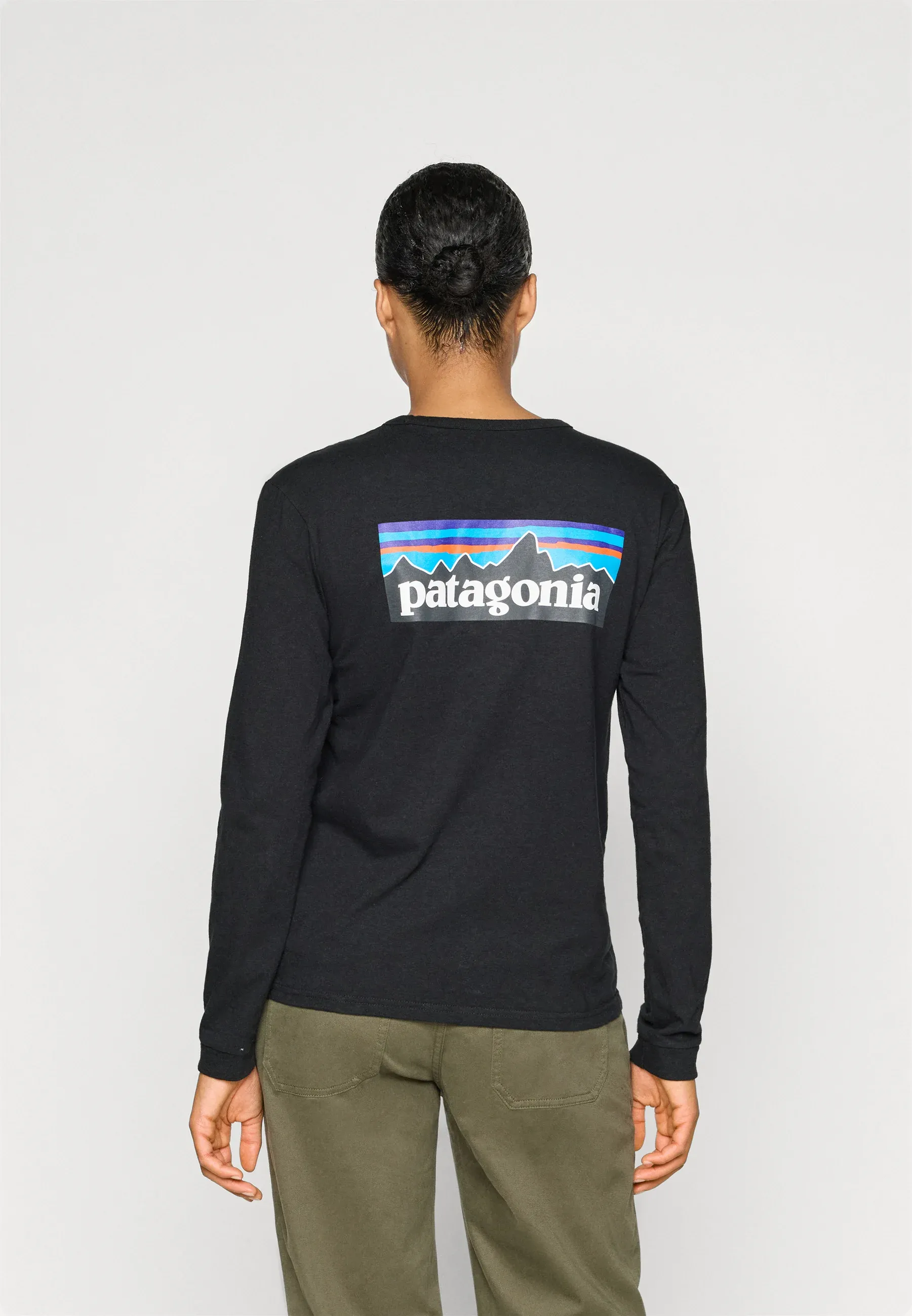 Patagonia Logo Responsibili Tee T-shirt Manches Longues Noire