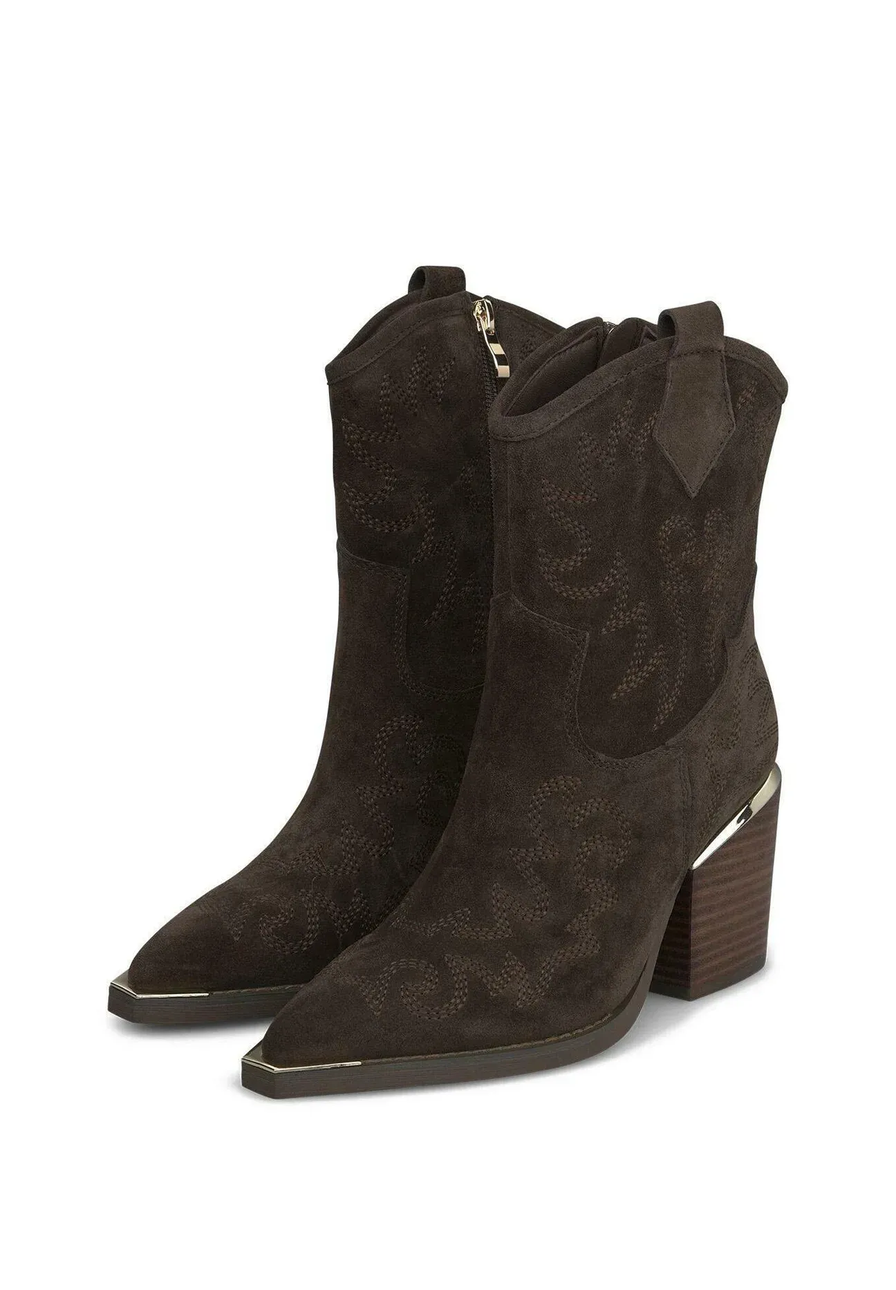 Alma En Pena I260698C Bottes texanes moto en marbré brun