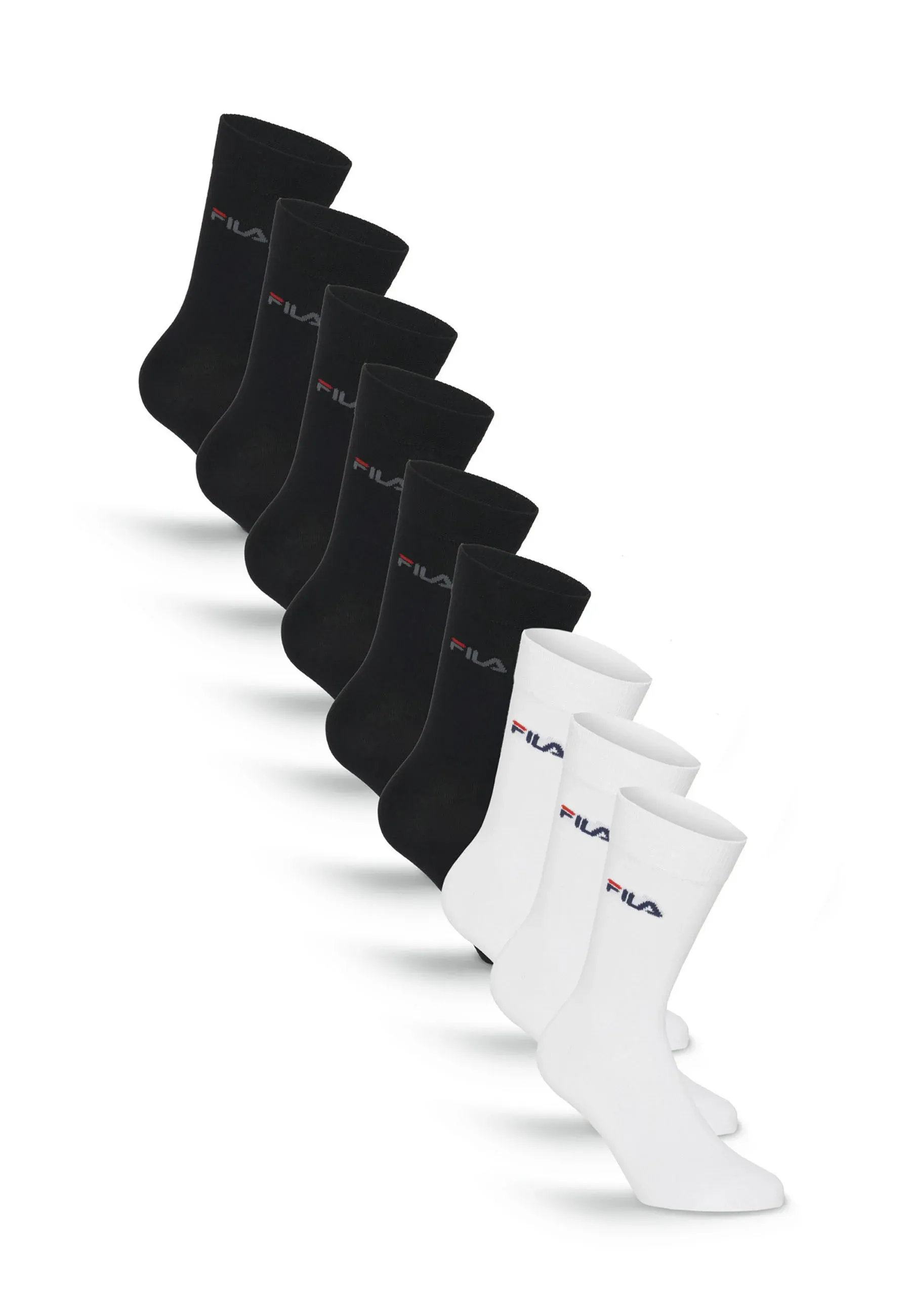 Chaussettes Fila Fila Normales 9 Pièces Unisexe Calze Anthracite Noir