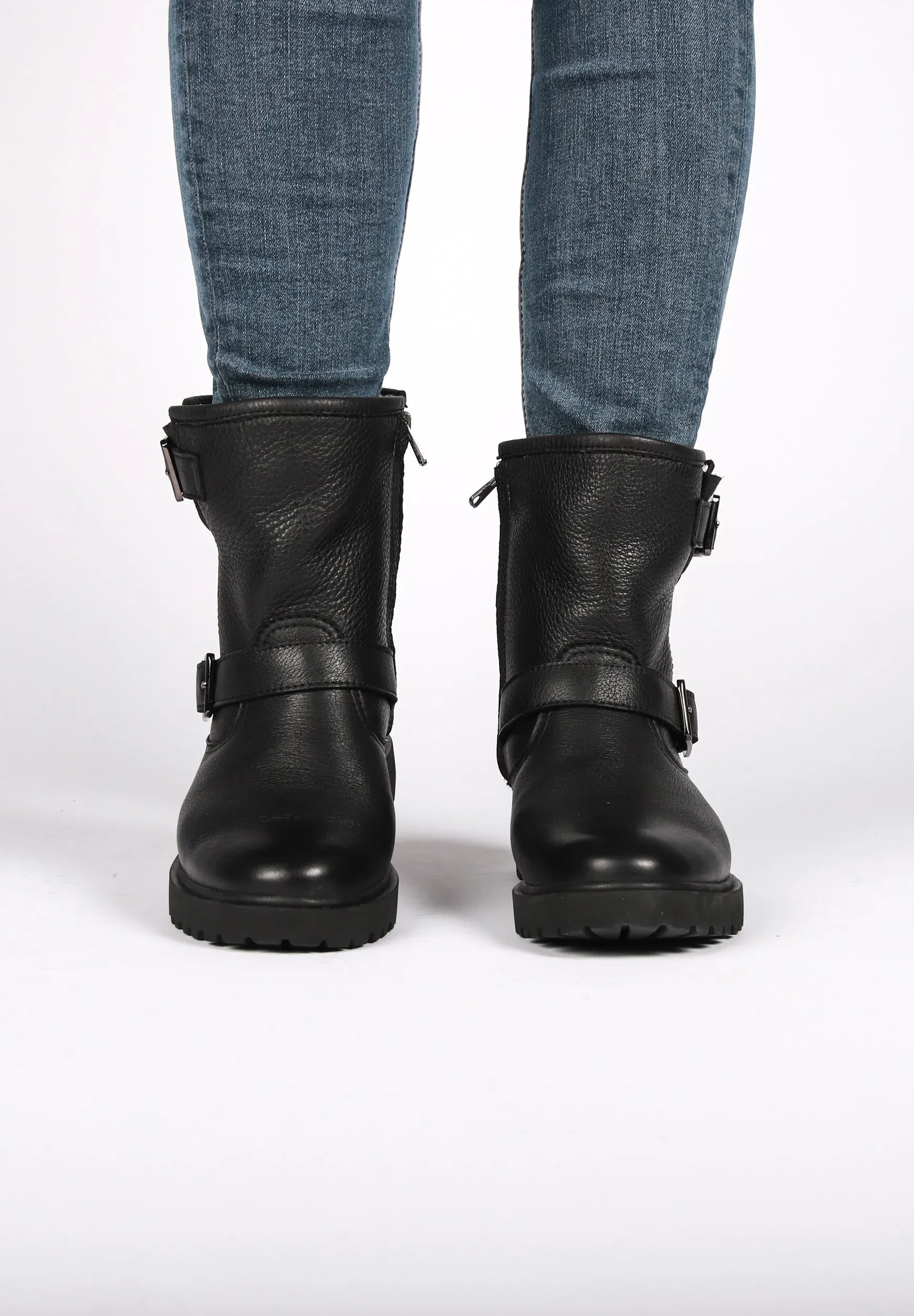 Blackstone Stivaletti Texani Biker Noir