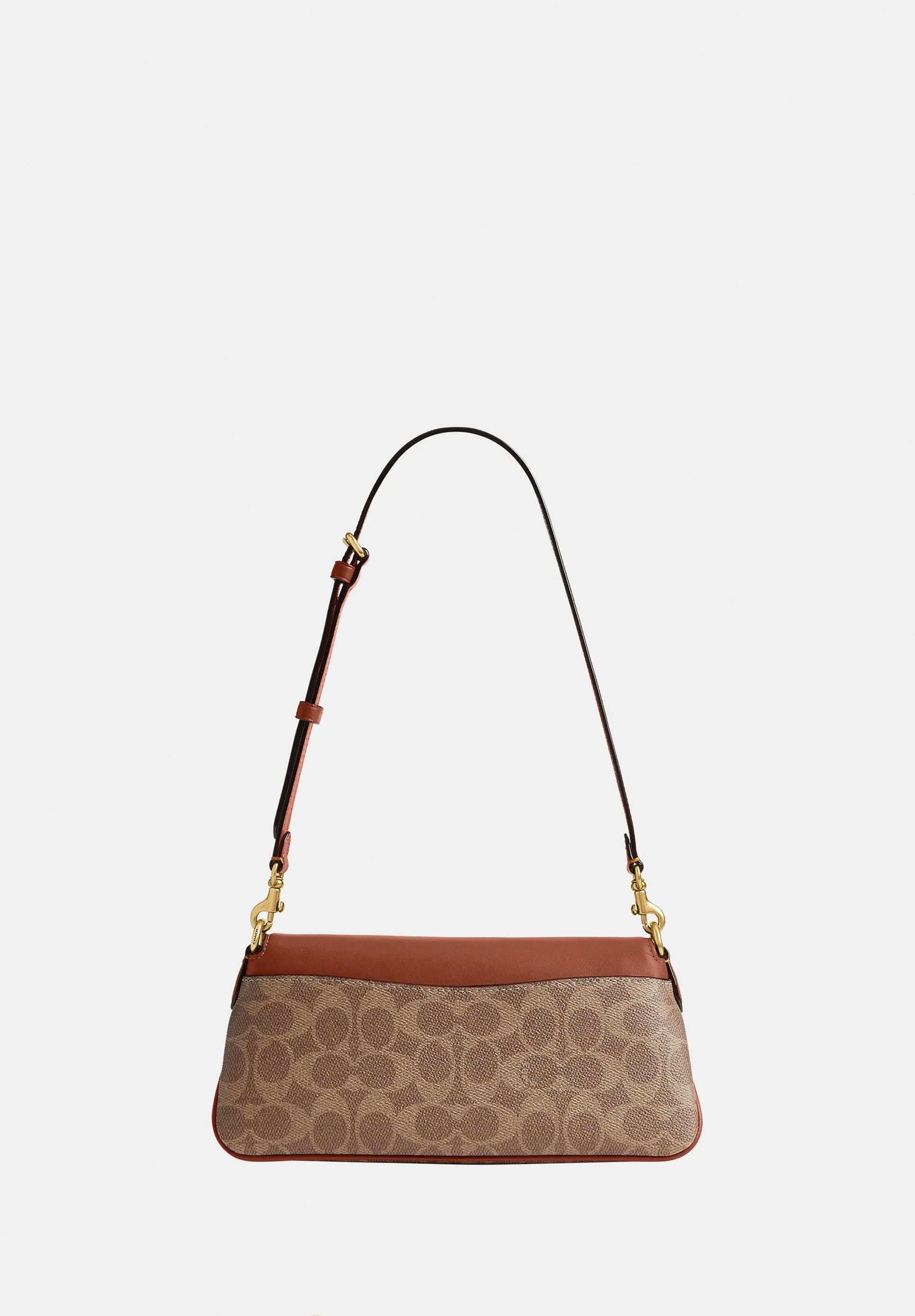 Coach Coated Signature Jet Shoulder Borsa A Mano B Tan Caramel