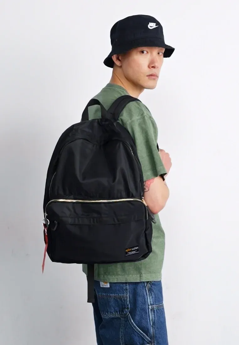 Sac à dos crew Alpha Industries unisexe Zaino Noir