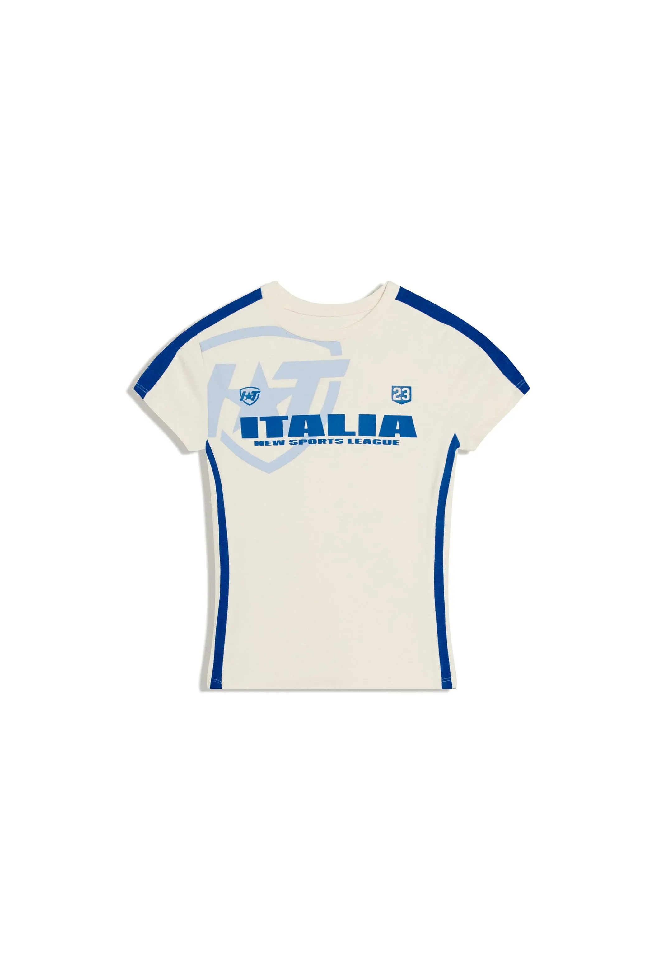 T-shirt imprimé sport manches courtes Bershka 01021152 T-shirt à imprimé multicolore