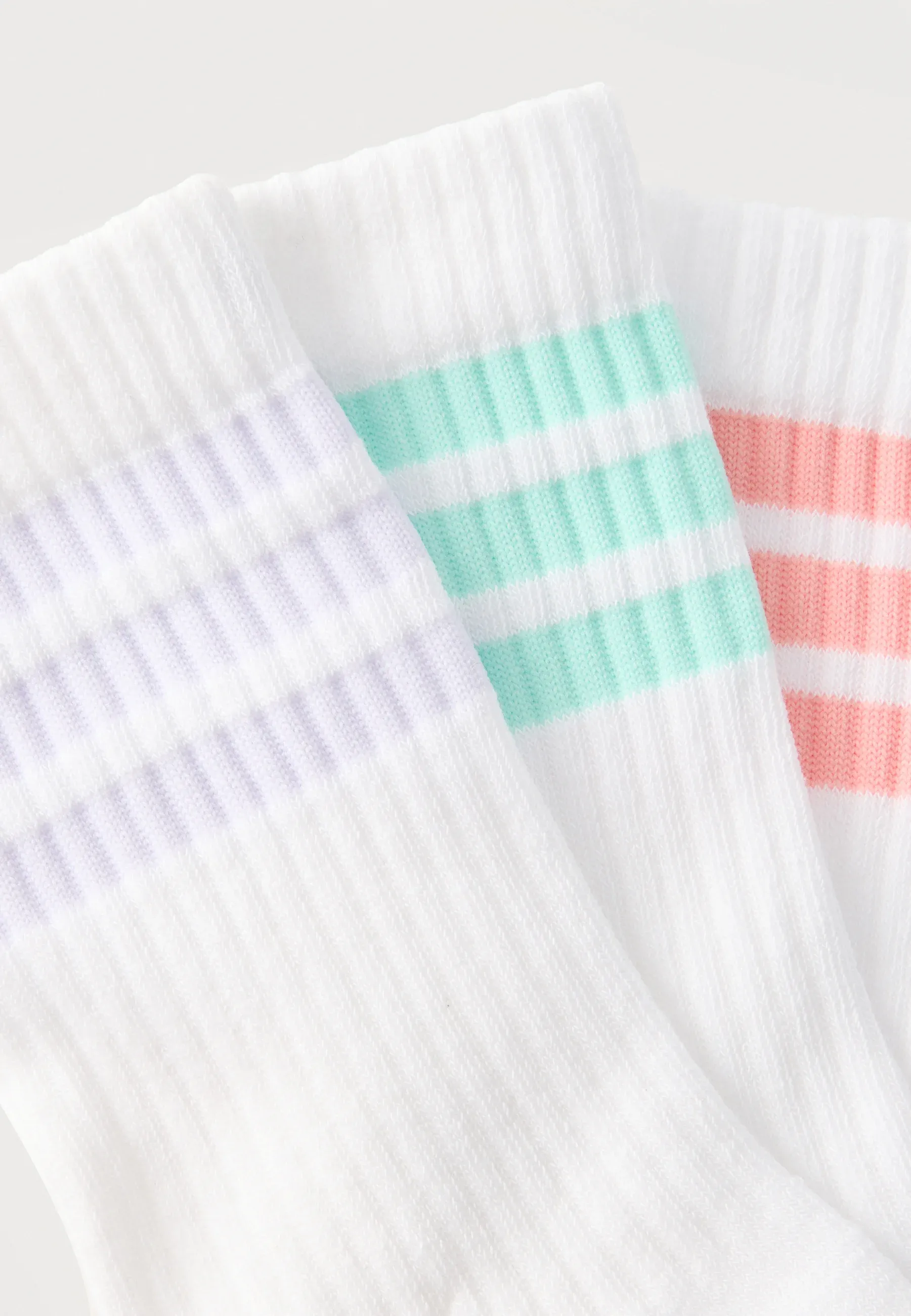 Chaussettes sportives Adidas Performance à semelle amortie unisexe 3 pièces Blanc semi gelé Turboclair Menthe gelé Violet