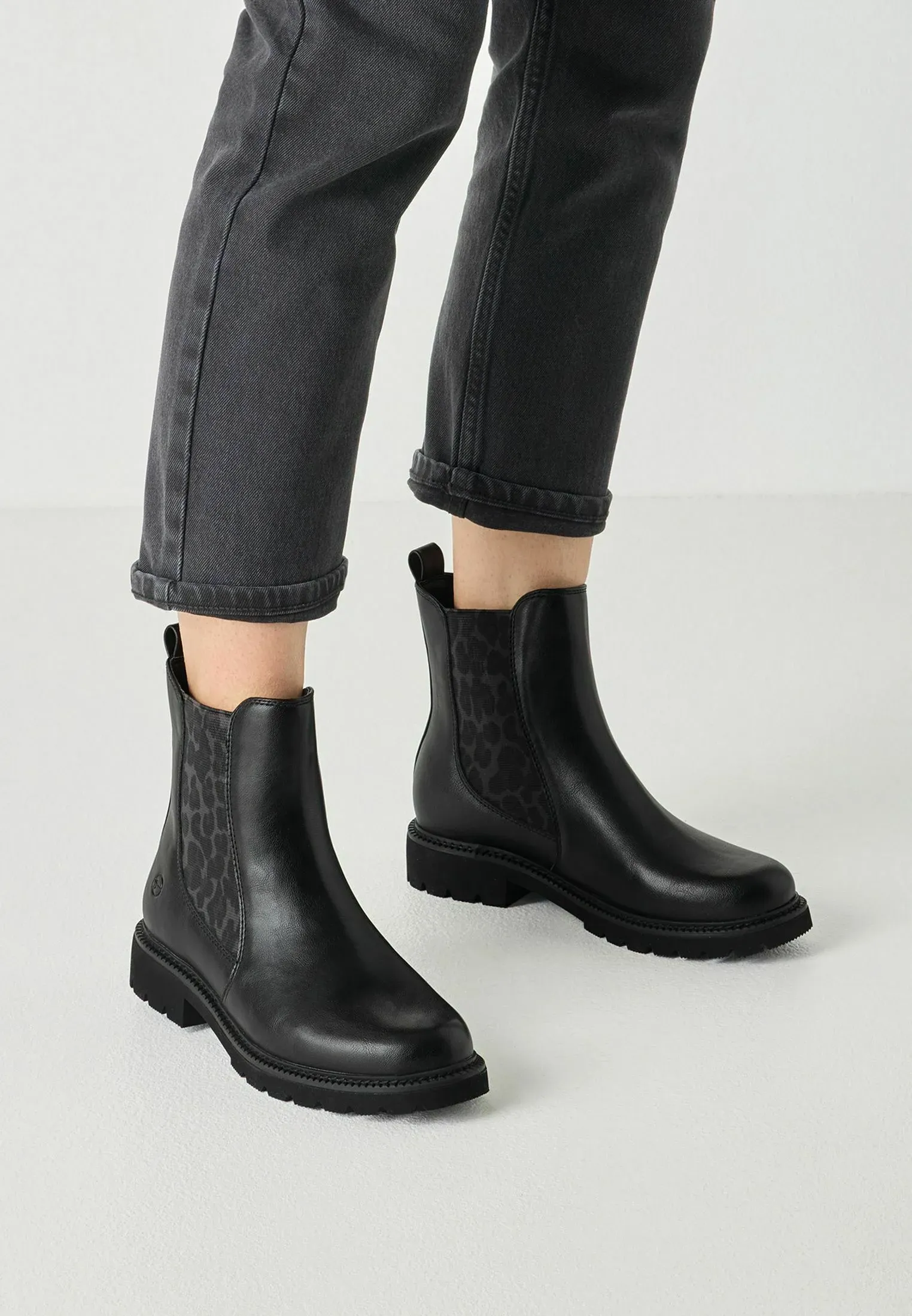 Tamaris 1 25483 45 001 Bottes Noir Leopard
