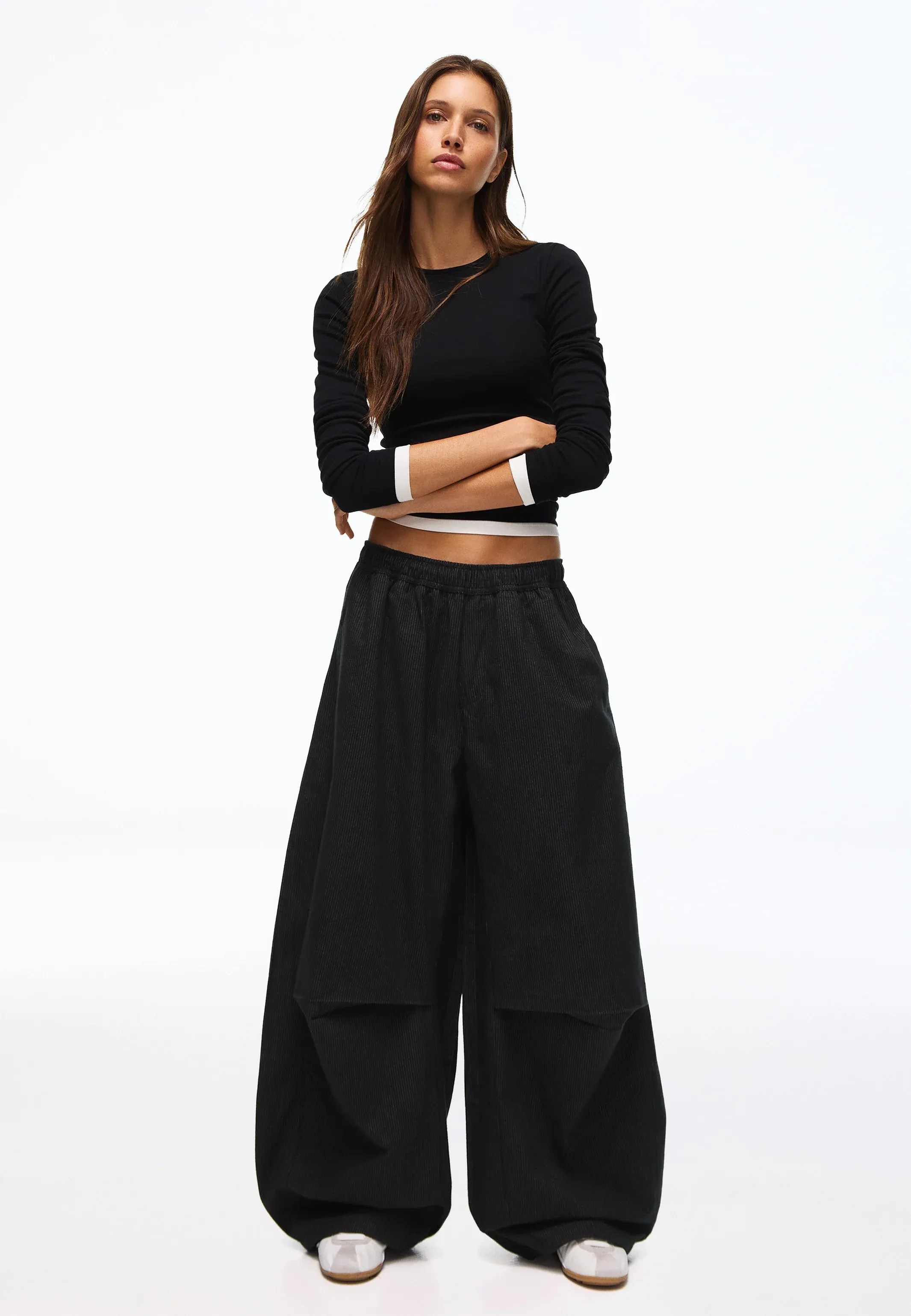 Bershka Pantalons Noir