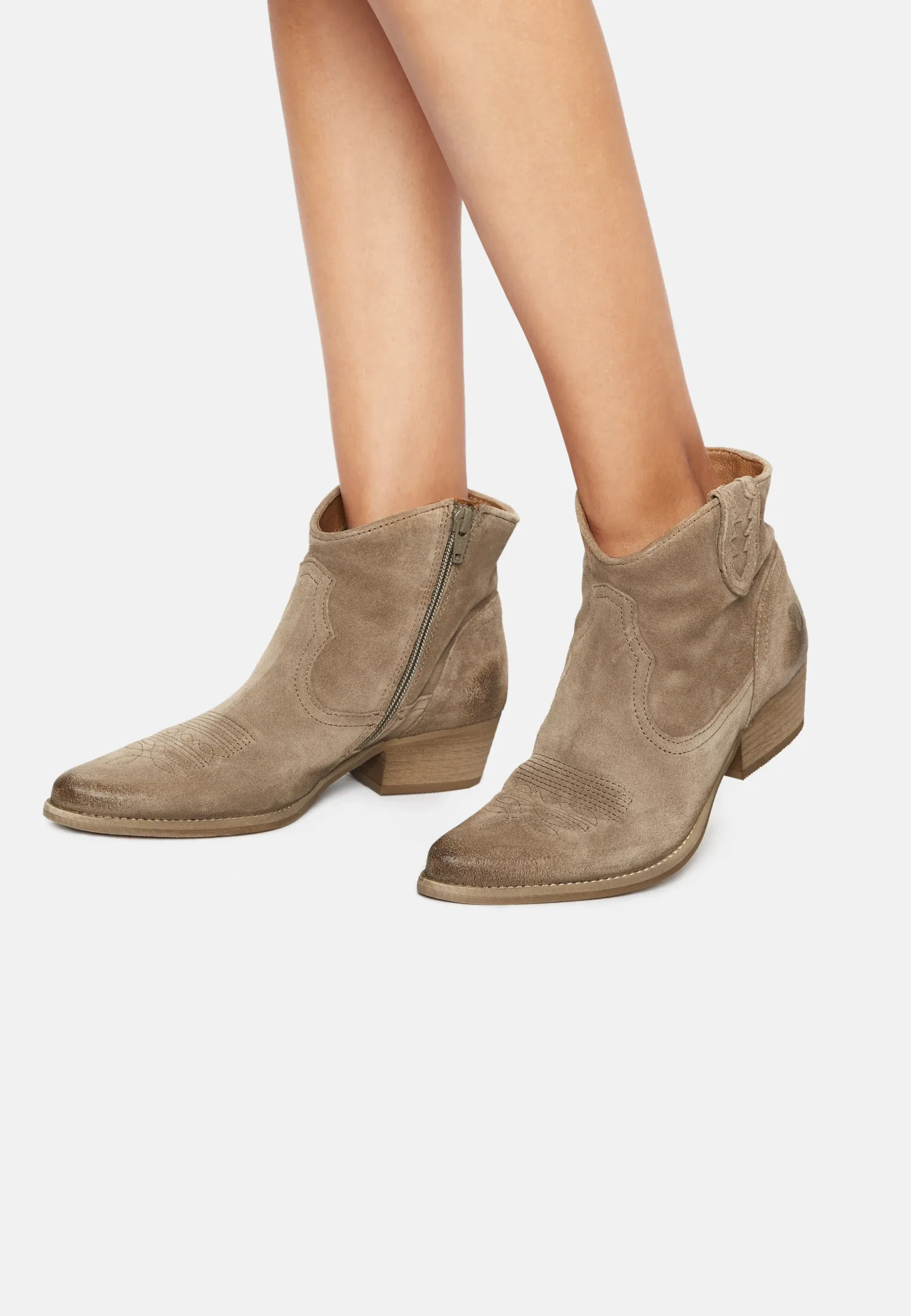 Felmini Bottes texanes biker Marvin Lead Grey