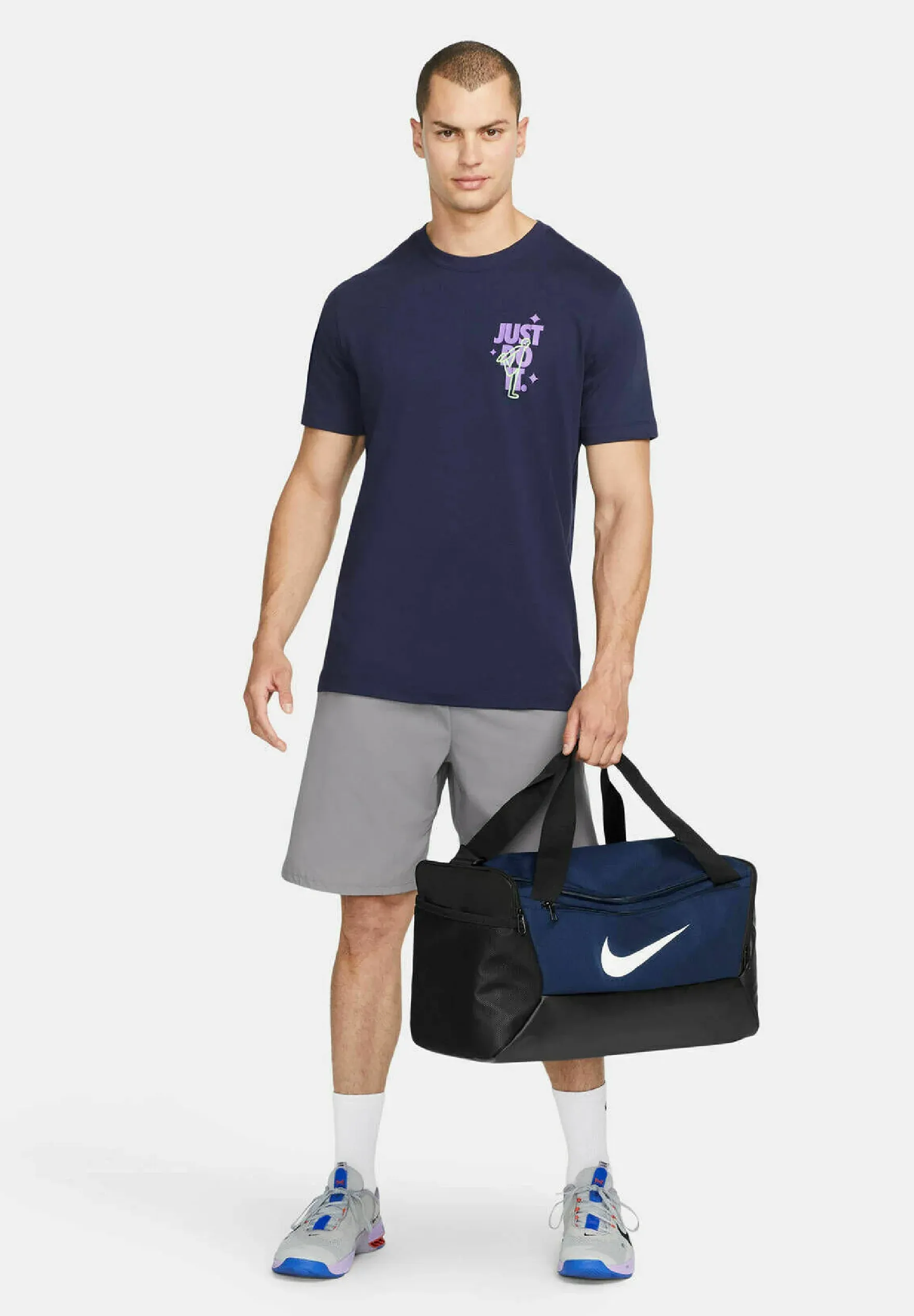 Nike Performance Brasilia S Duffle Borsa Pour Sport Bleu Marine